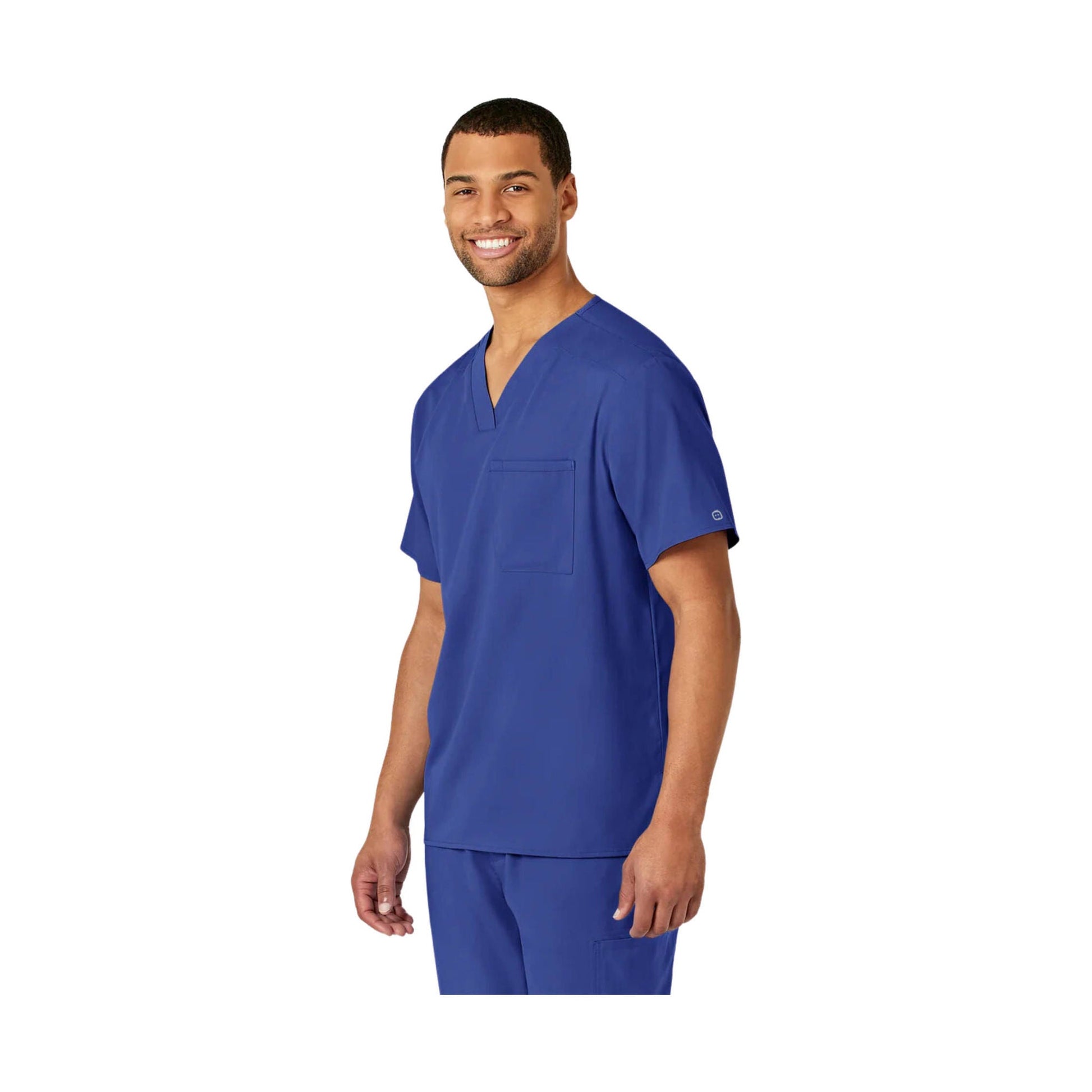 Wink Men's Pro V Neck Scrub Top - Galaxy Blue by Lenny's Shoe & Apparel