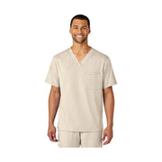 Wink Men's Pro V Neck Scrub Top - Khaki by Lenny's Shoe & Apparel