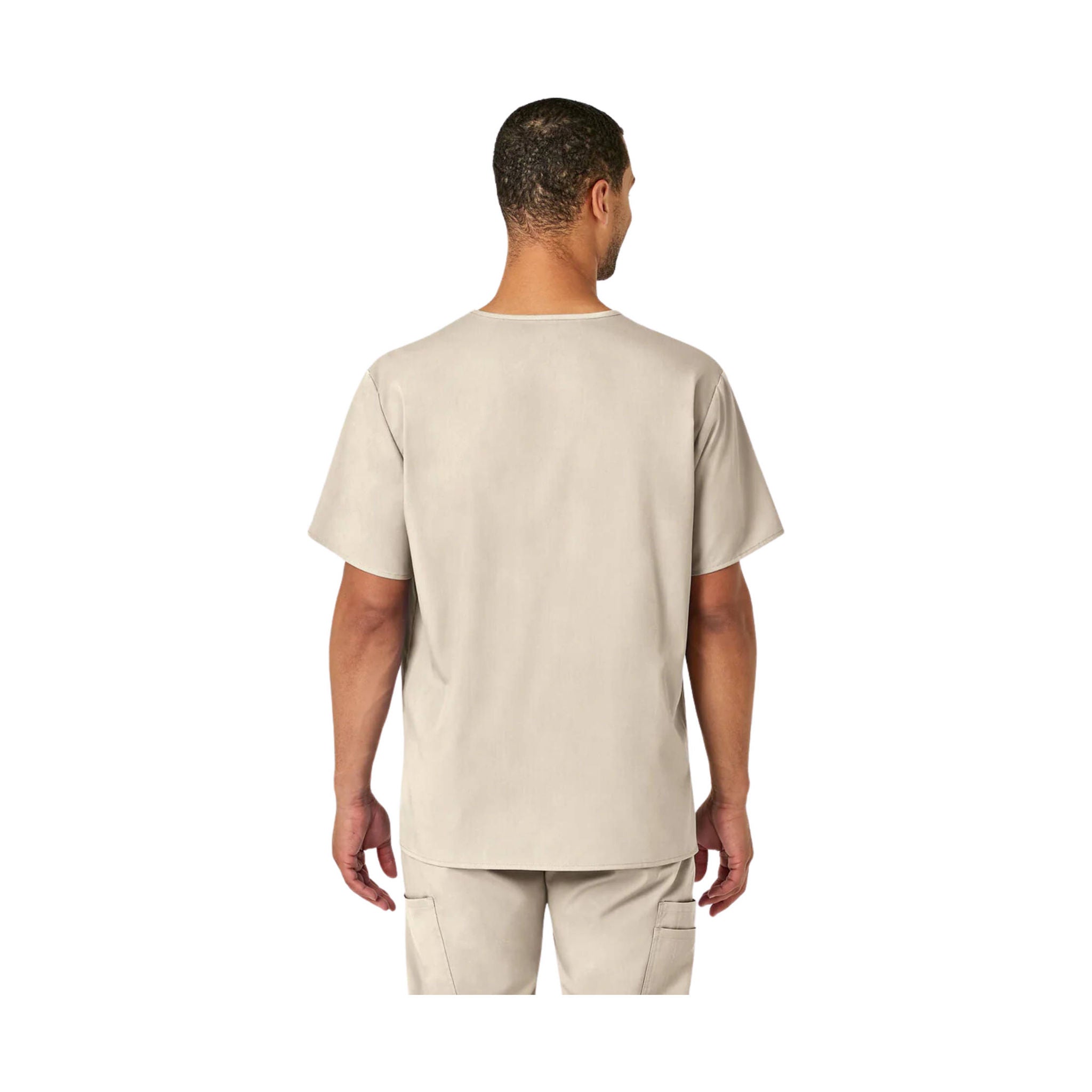 Wink Men's Pro V Neck Scrub Top - Khaki by Lenny's Shoe & Apparel