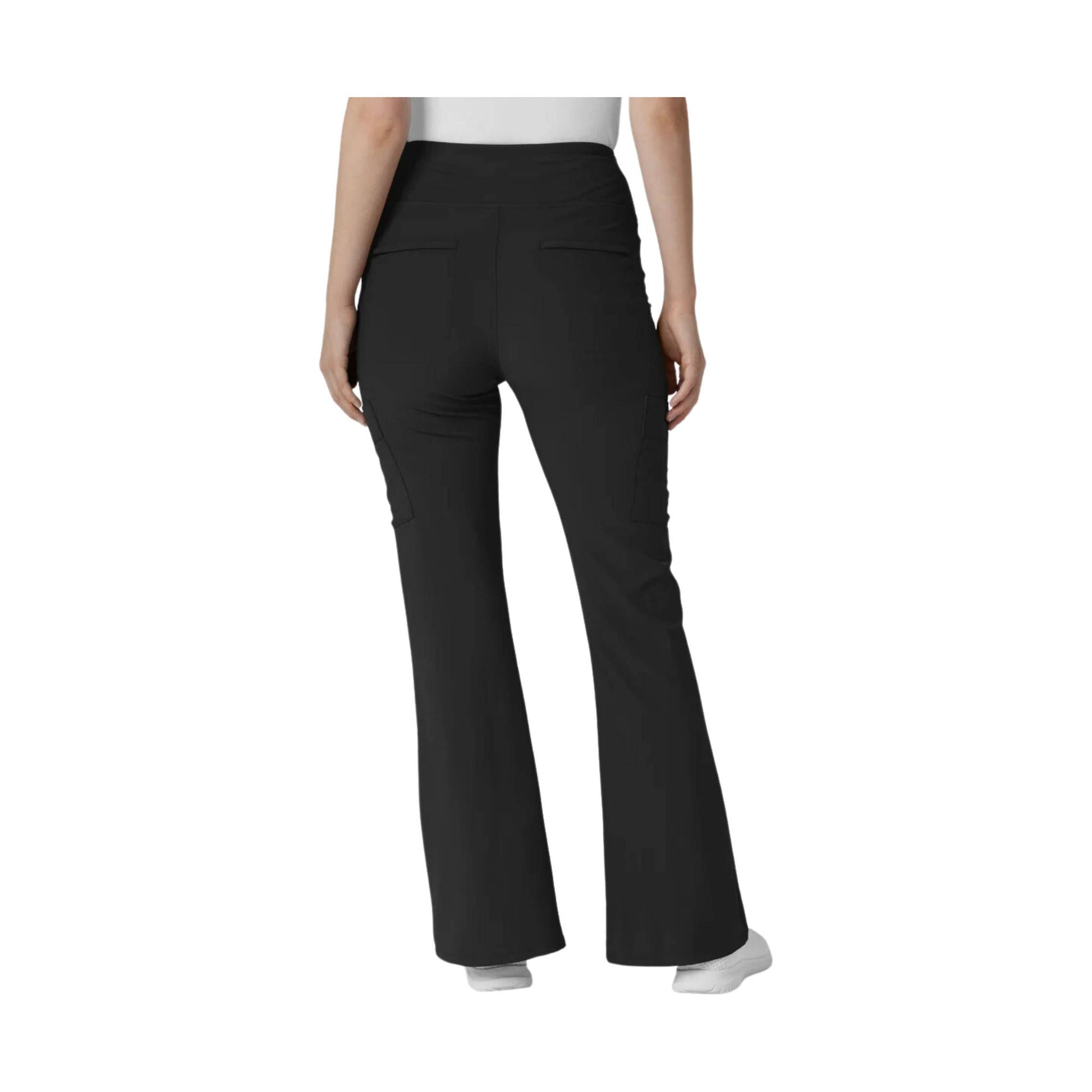 Wink Women's Renew Cargo Flare Scrub Pant - Black by Lenny's Shoe & Apparel
