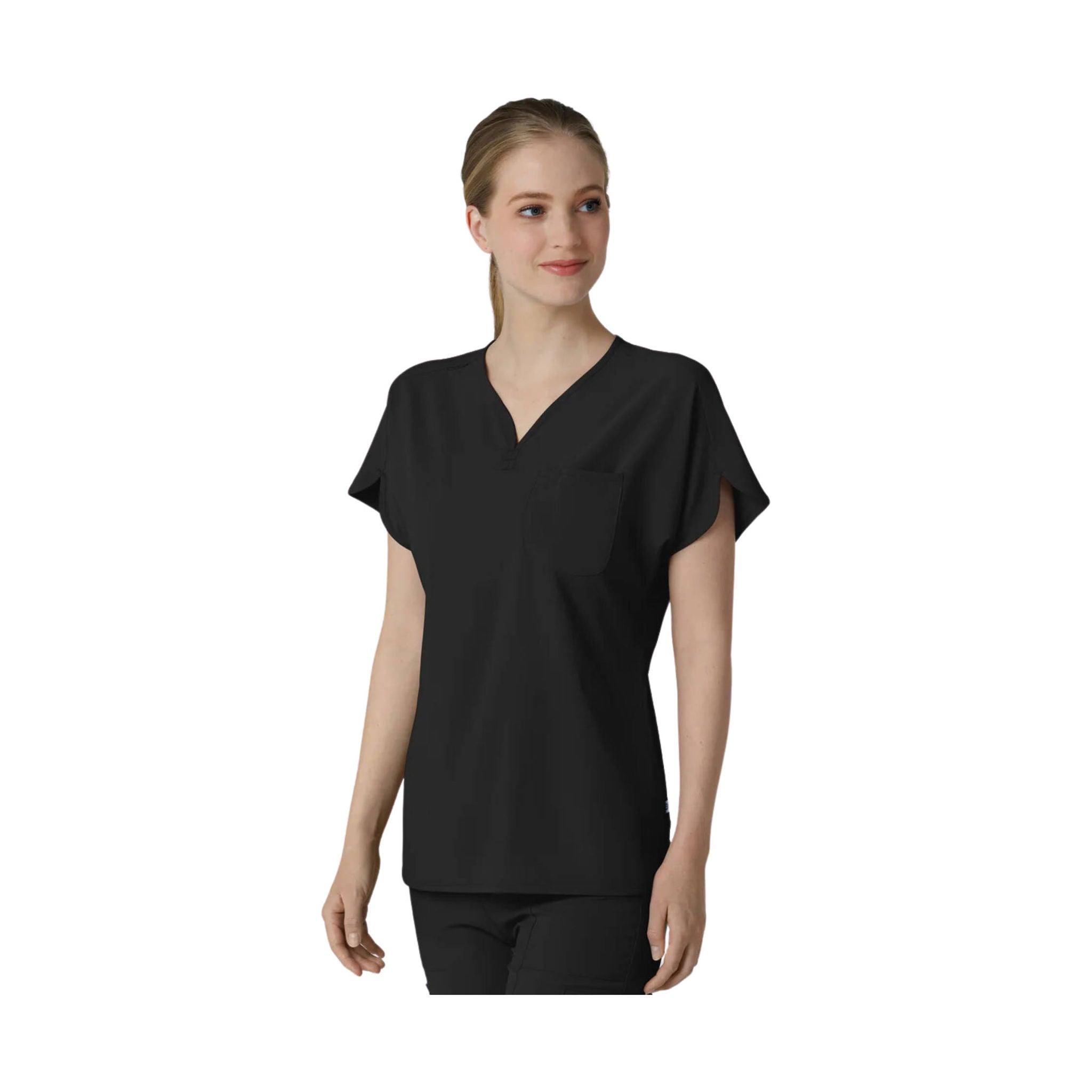 Wink Renew Women's Dolman Scrub Top - Black by Lenny's Shoe & Apparel
