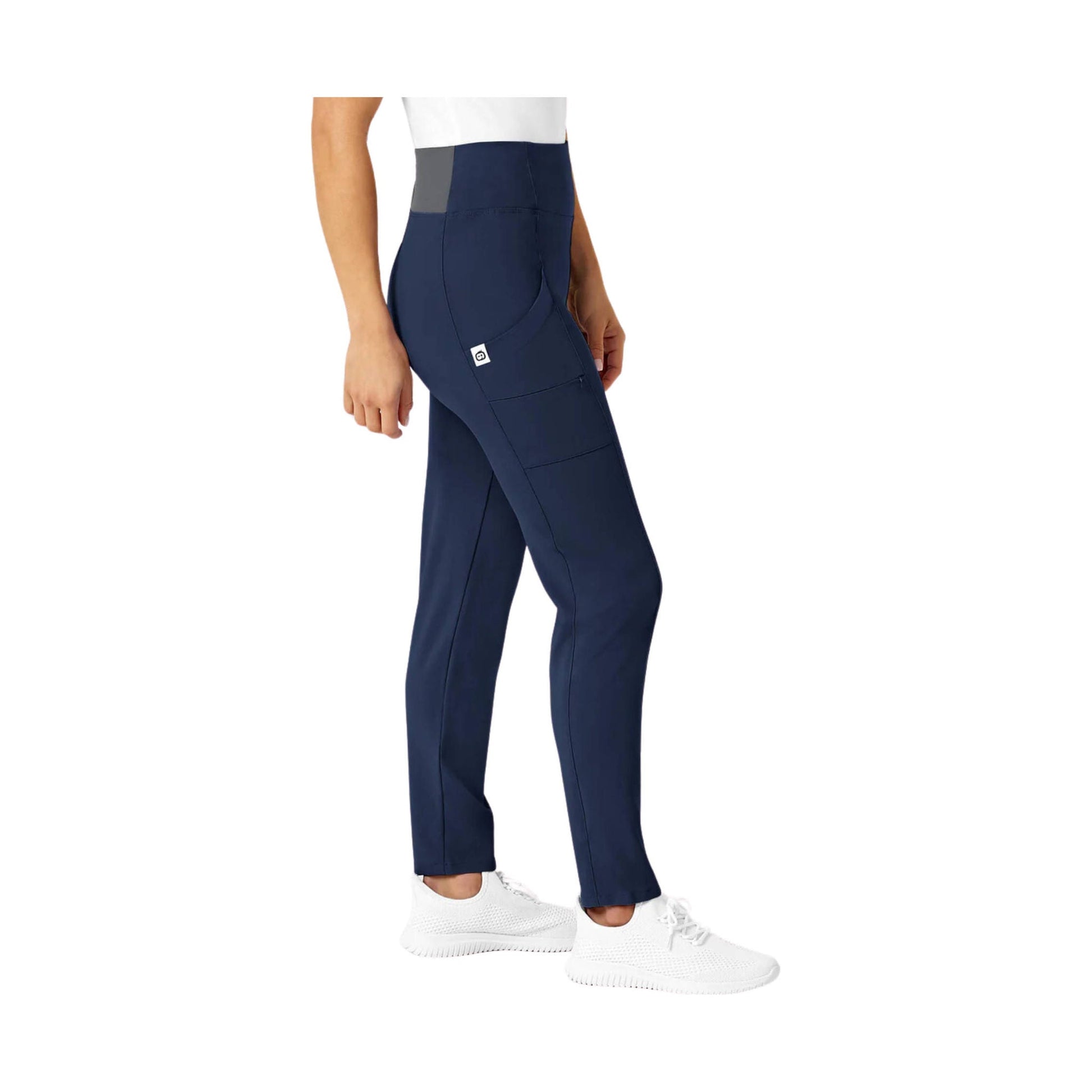 Wink Renew Women's High Waist Pant Power Scrub Pant - Navy by Lenny's Shoe & Apparel