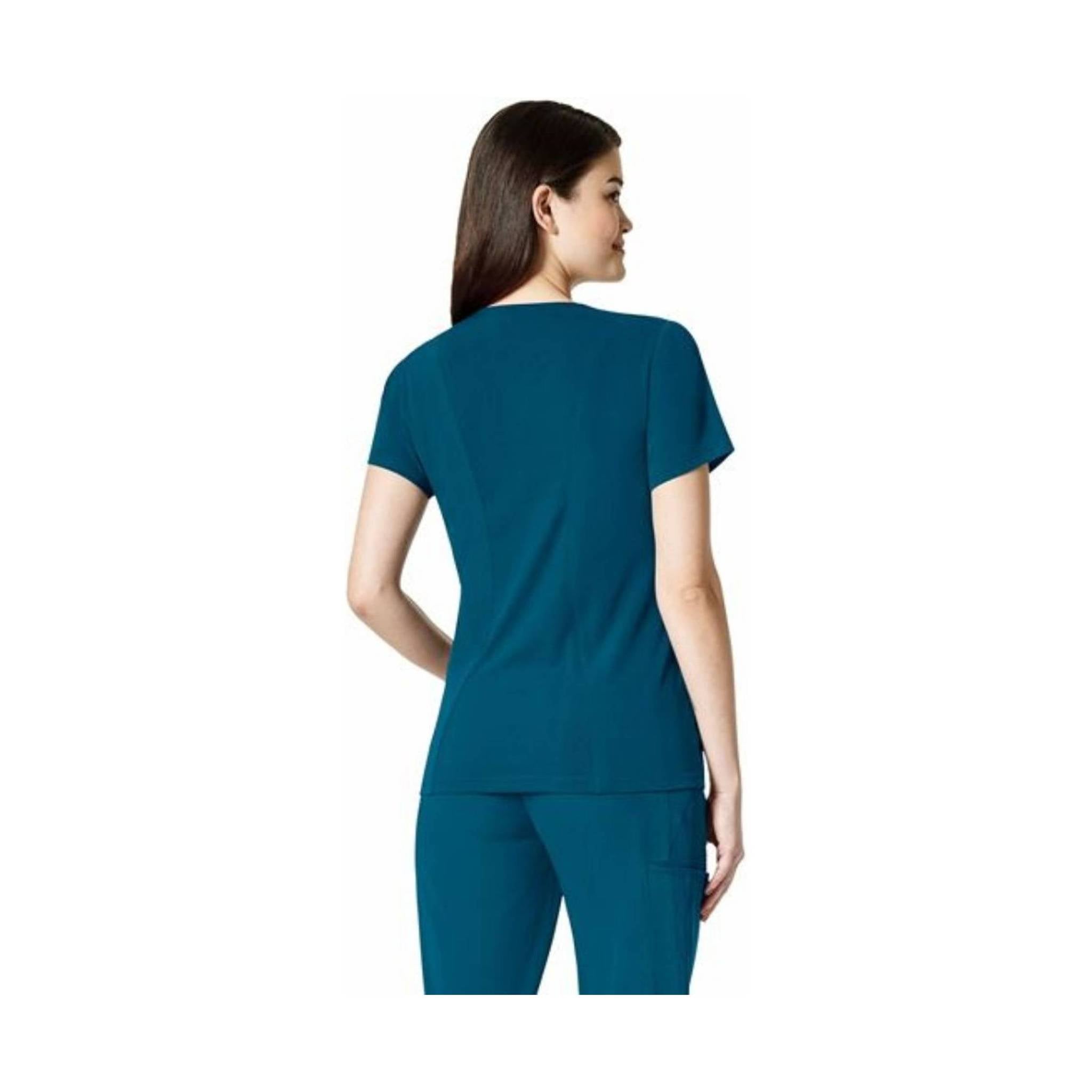 Wink Women's Aero Rib Knit V Neck Top - Caribbean by Lenny's Shoe & Apparel