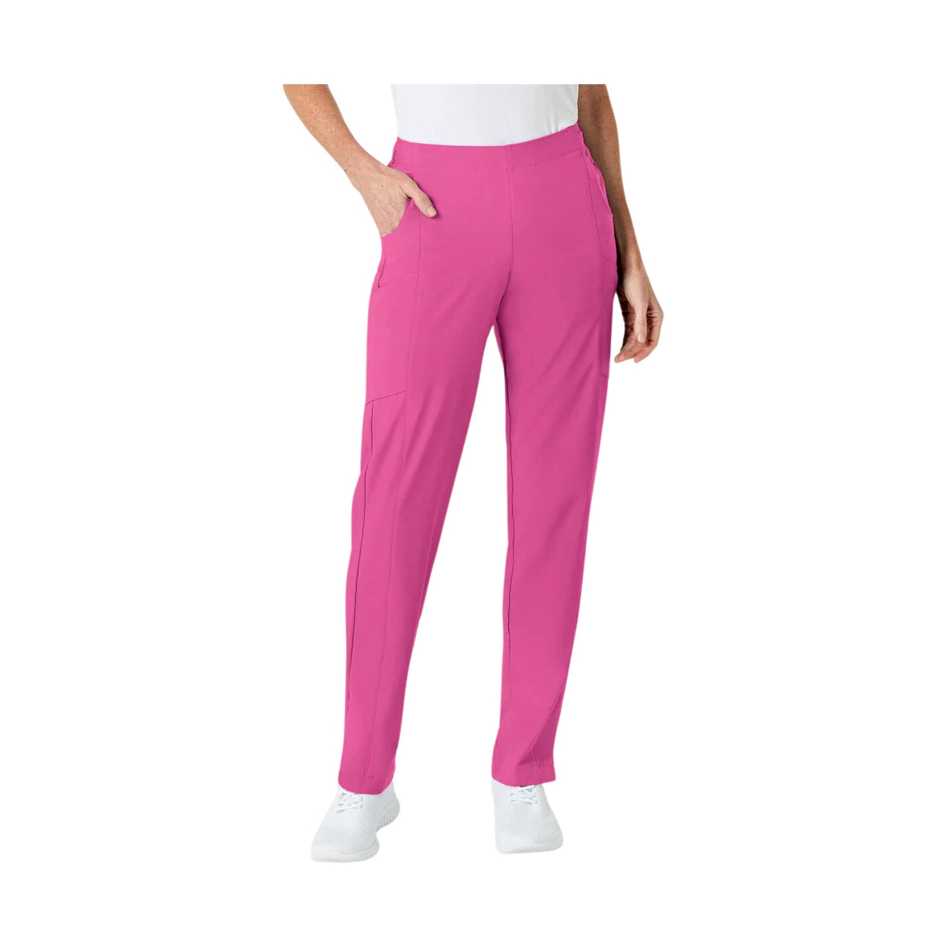 Wink Women's Flat Front Cargo Scrub Pant - Hot Pink by Lenny's Shoe & Apparel