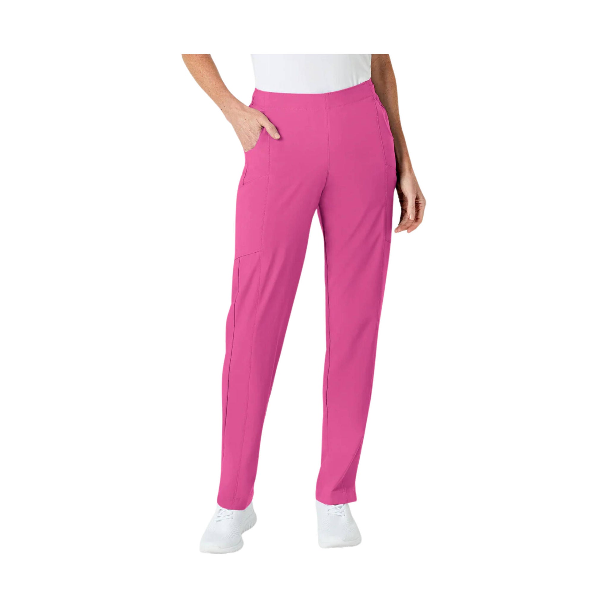 Wink Women's Flat Front Cargo Scrub Pant - Hot Pink by Lenny's Shoe & Apparel