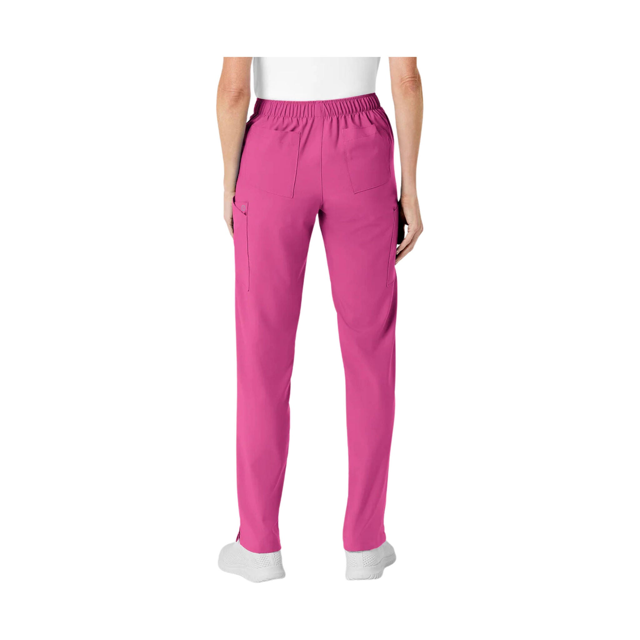 Wink Women's Flat Front Cargo Scrub Pant - Hot Pink by Lenny's Shoe & Apparel