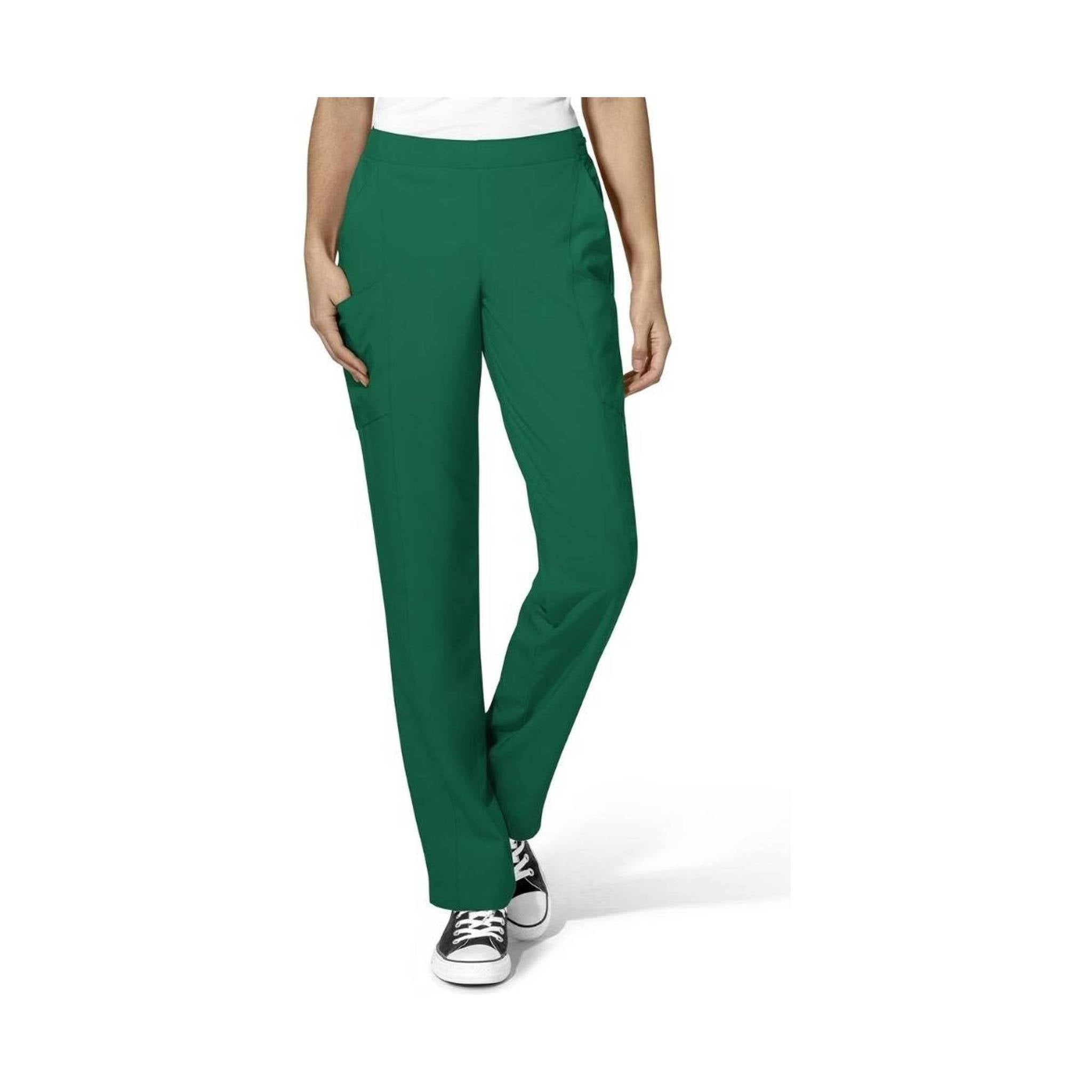Wink Women's Flat Front Cargo Scrub Pant - Hunter Green by Lenny's Shoe & Apparel