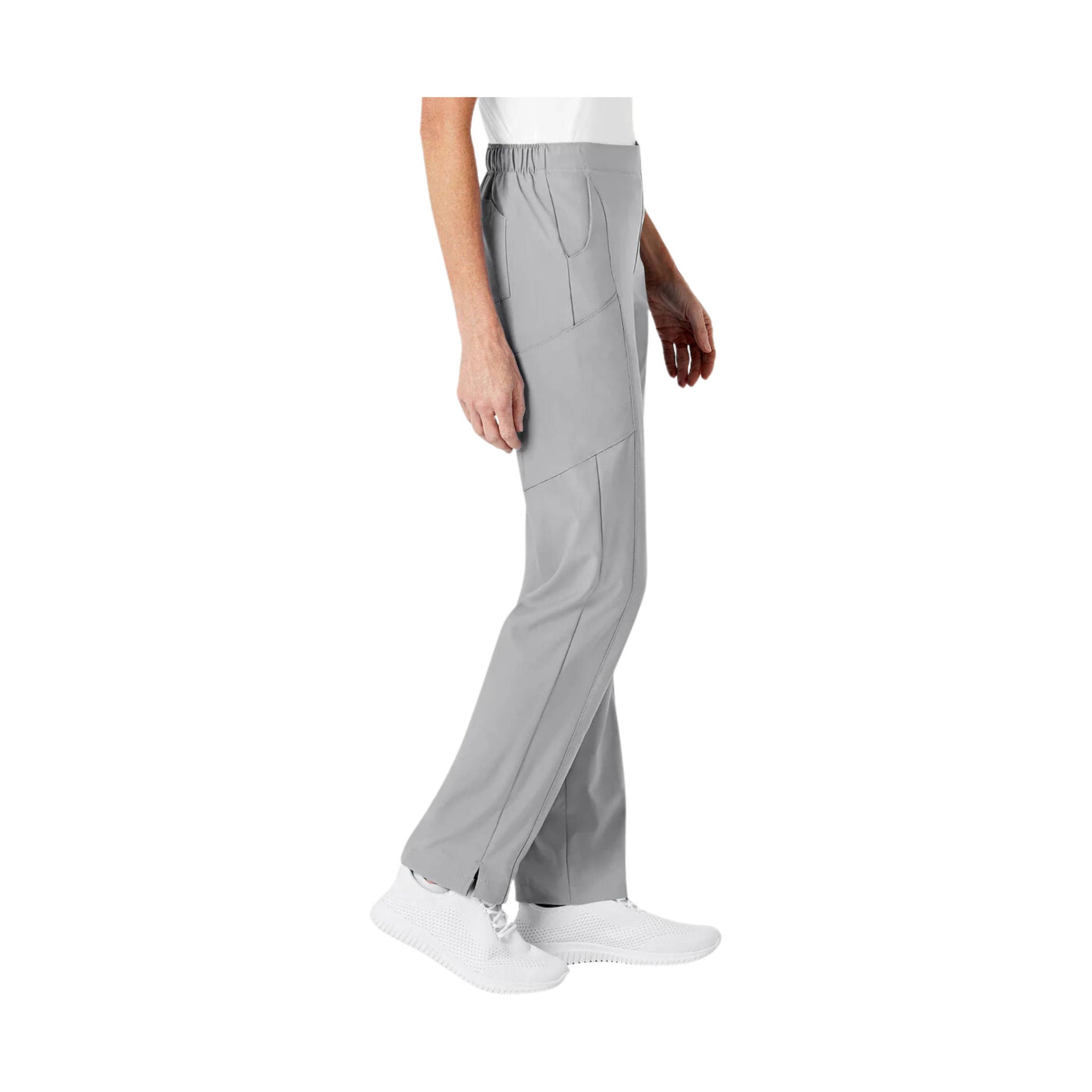 Wink Women's Flat Front Cargo Scrub Pant - Light Grey/Blue by Lenny's Shoe & Apparel