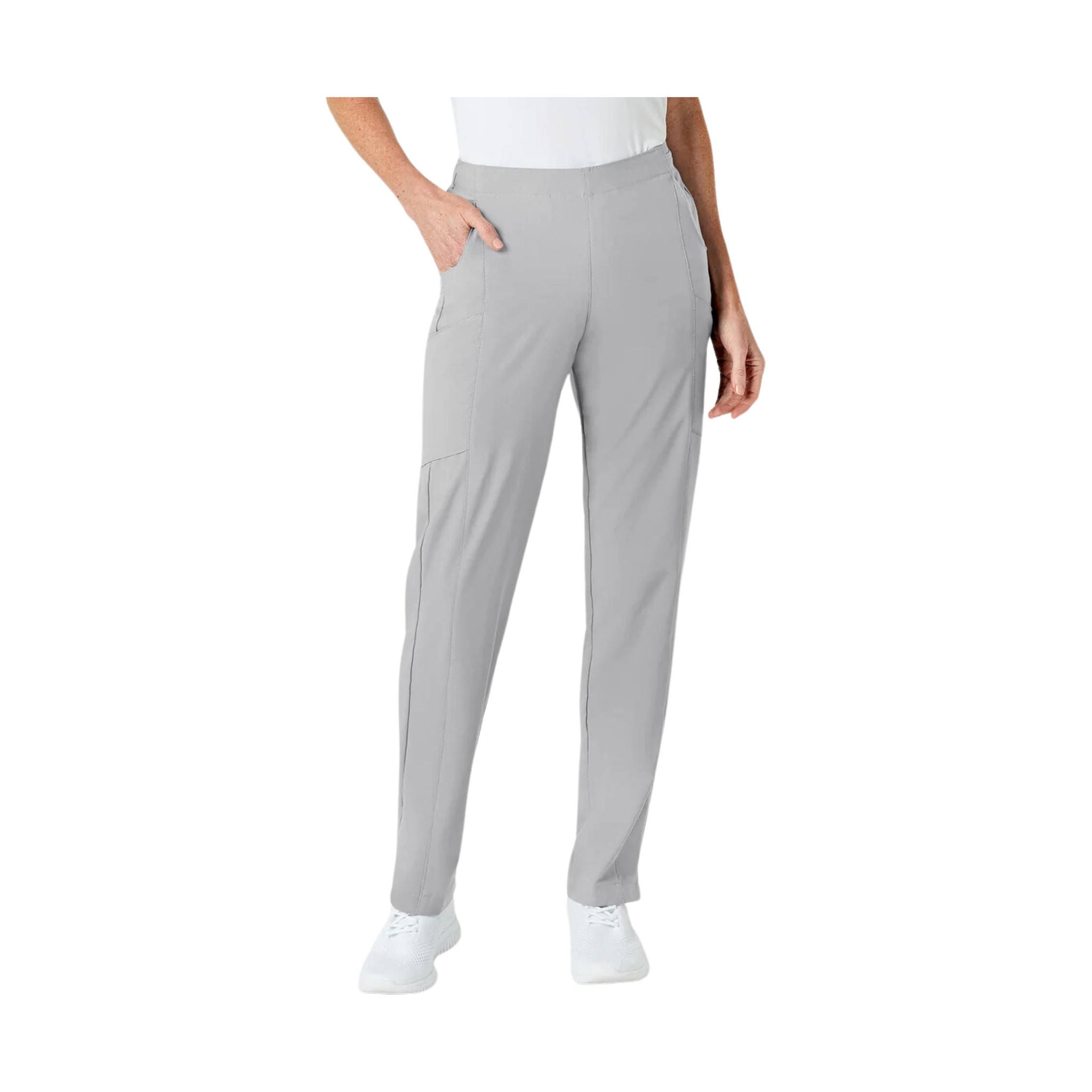 Wink Women's Flat Front Cargo Scrub Pant - Light Grey/Blue by Lenny's Shoe & Apparel