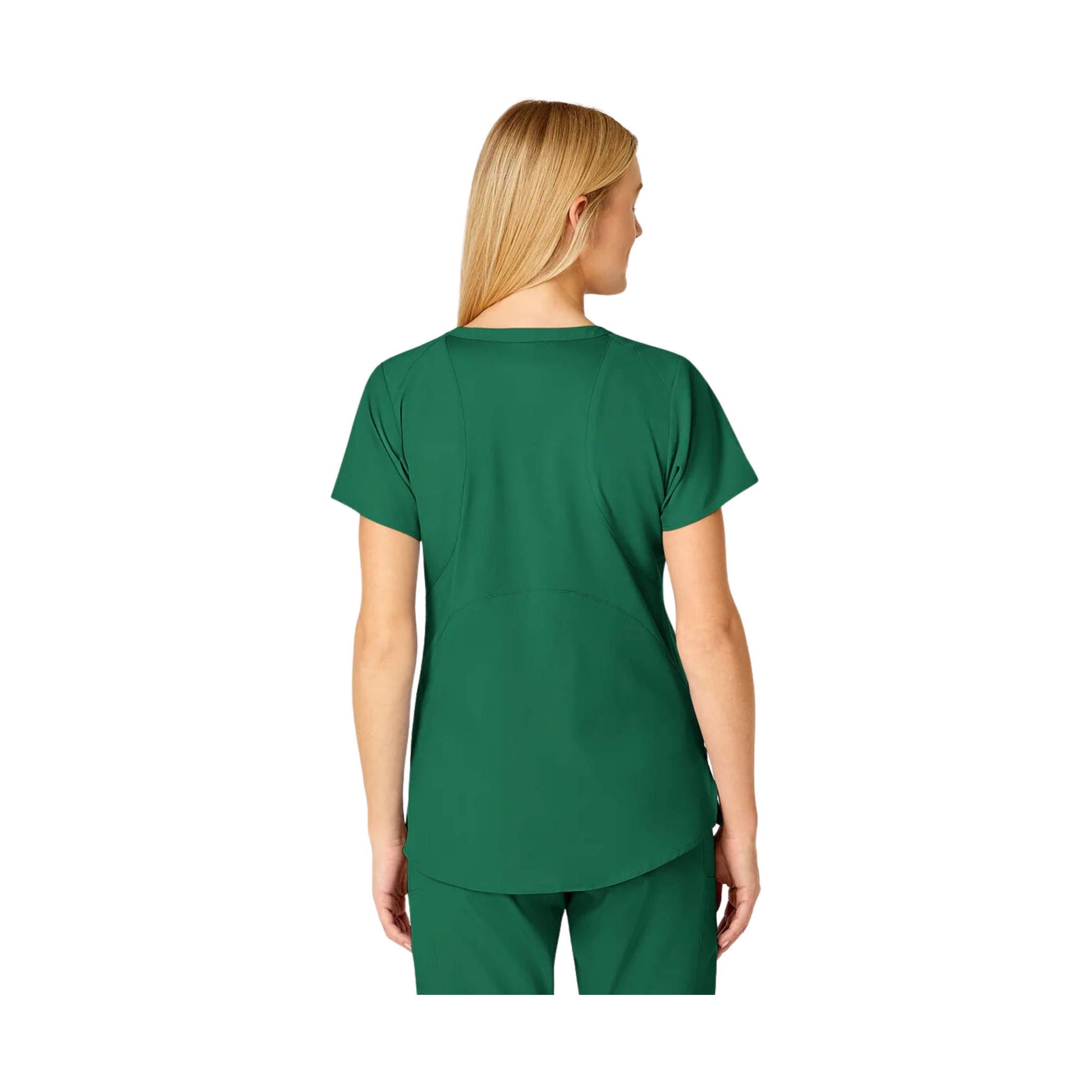 Wink Women's Flex Back Fashion V Neck Scrub Top - Hunter Green by Lenny's Shoe & Apparel