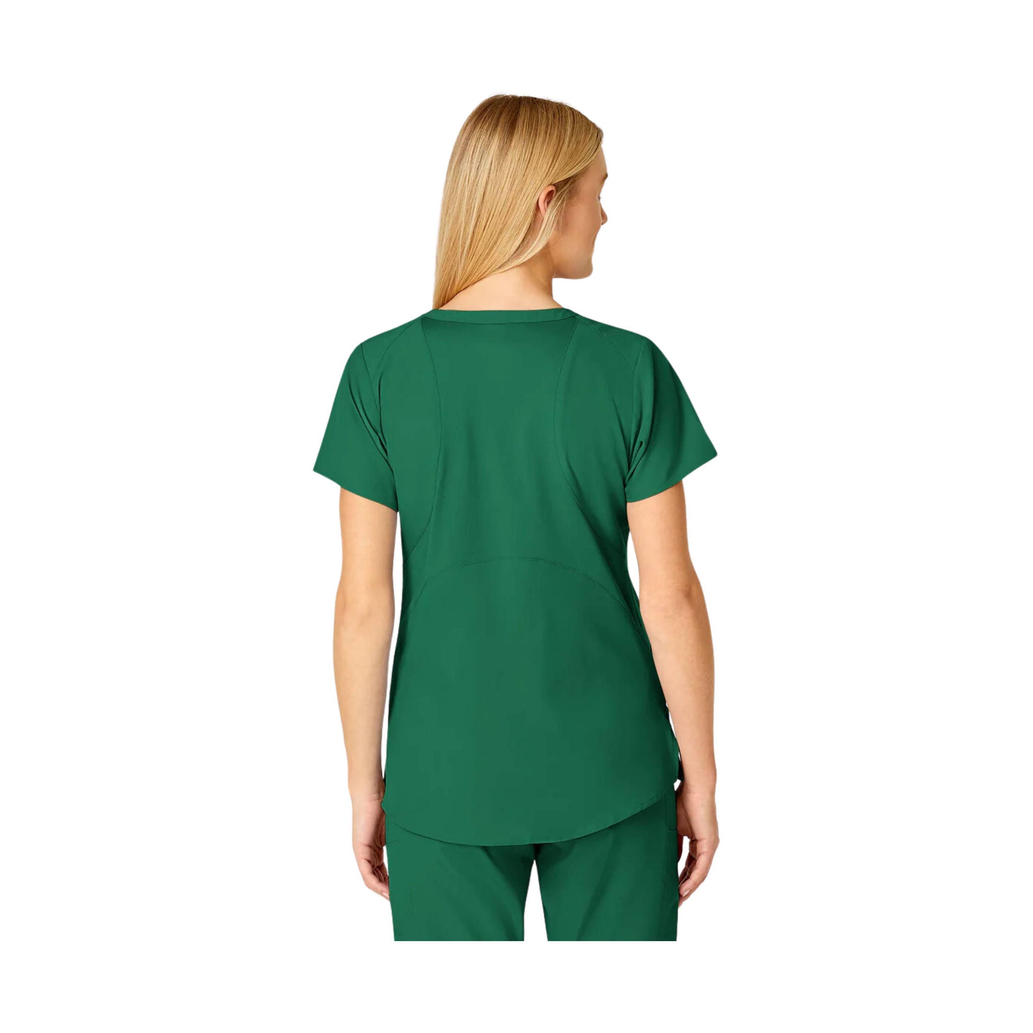 Wink Women's Flex Back Fashion V Neck Scrub Top - Hunter Green by Lenny's Shoe & Apparel