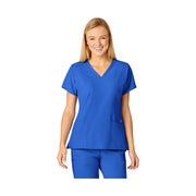 Wink Women's Flex Back Fashion V Neck Scrub Top - Royal by Lenny's Shoe & Apparel