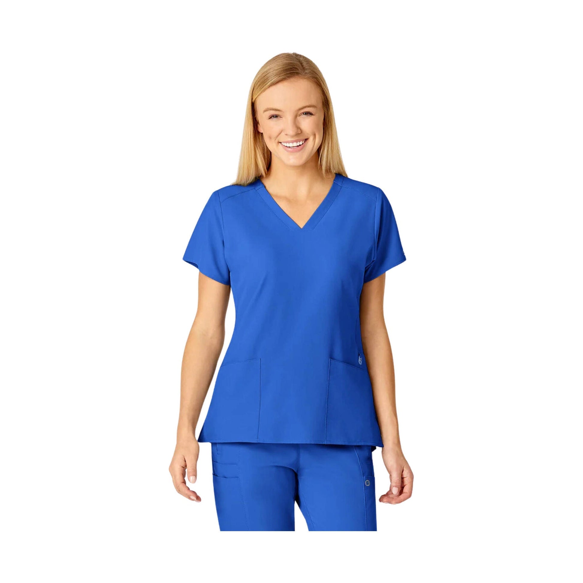 Wink Women's Flex Back Fashion V Neck Scrub Top - Royal by Lenny's Shoe & Apparel