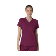 Wink Women's Flex n Reach V Neck Raglan Scrub Top - Wine by Lenny's Shoe & Apparel