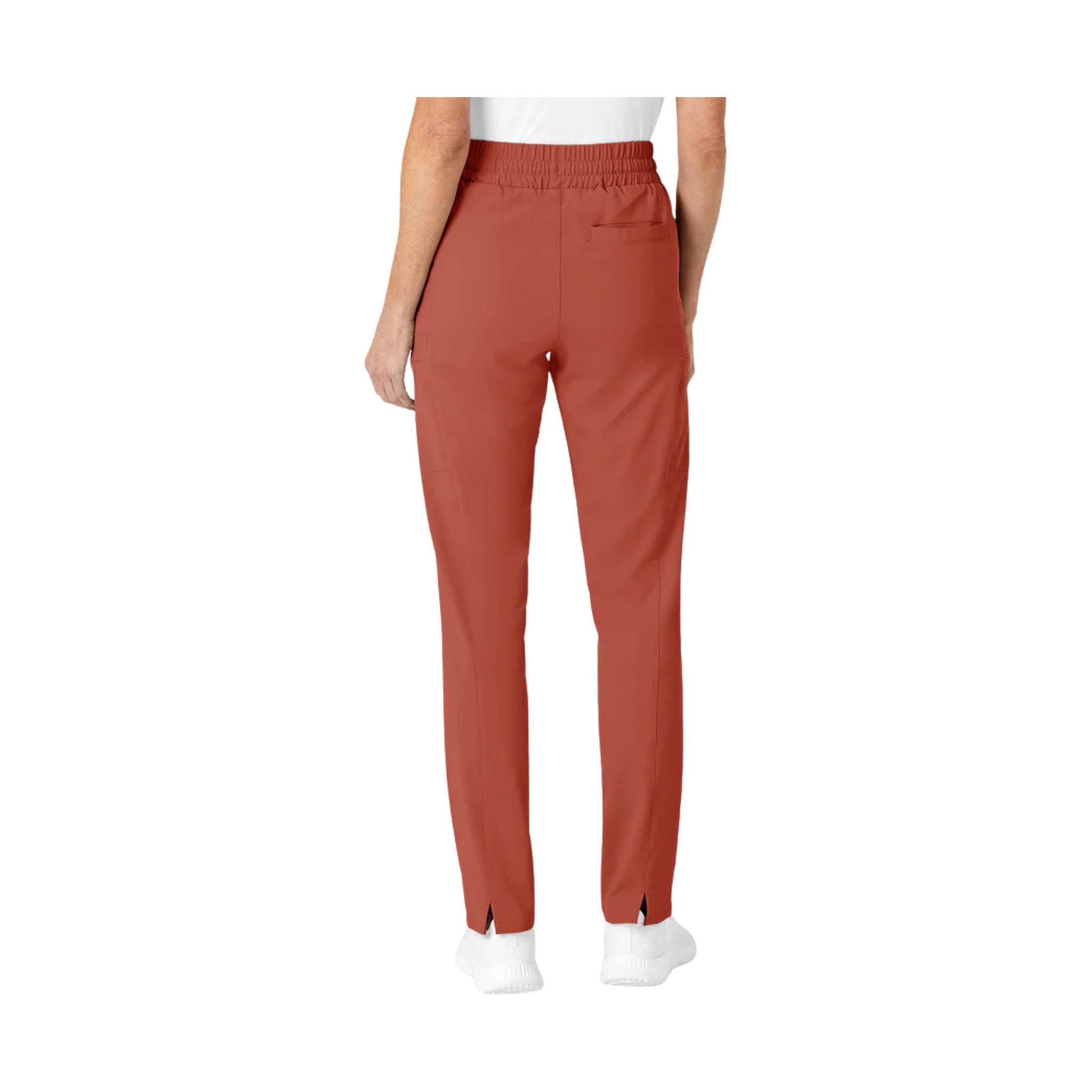 Wink Women's High Waist Slim Leg Scrub Pant - Mineral Red by Lenny's Shoe & Apparel
