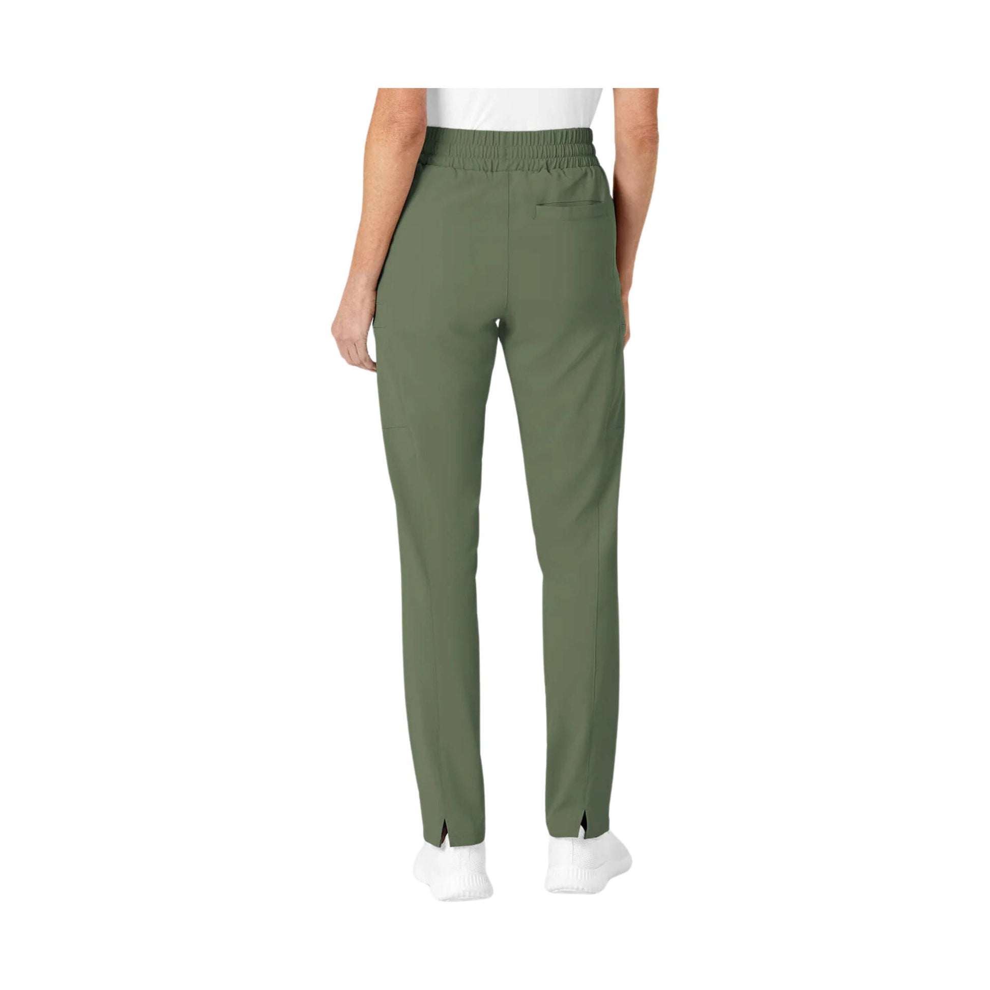 Wink Women's High Waist Slim Leg Scrub Pant - Olive by Lenny's Shoe & Apparel