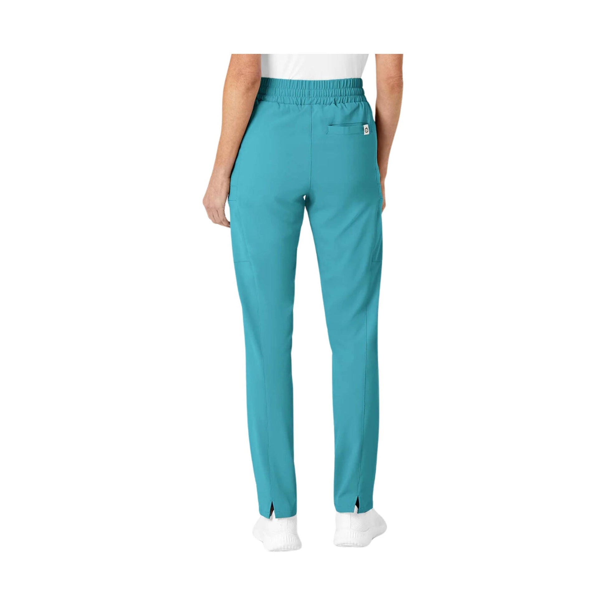 Wink Women's High Waist Slim Leg Scrub Pant - Teal Blue by Lenny's Shoe & Apparel