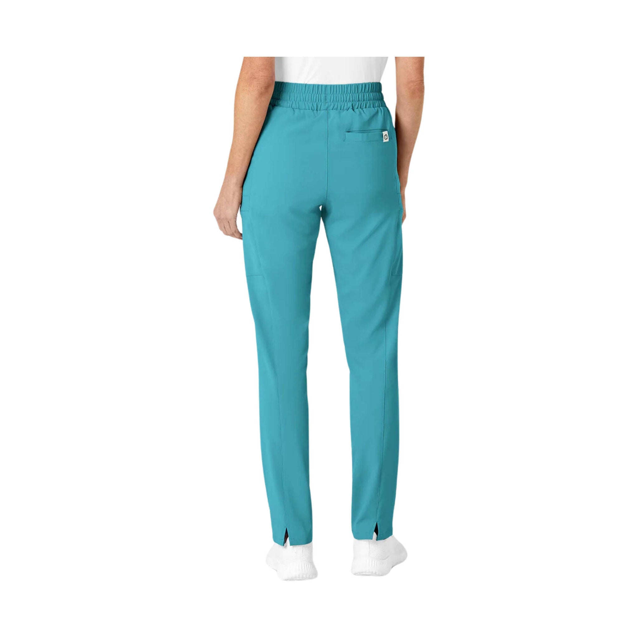 Wink Women's High Waist Slim Leg Scrub Pant - Teal Blue by Lenny's Shoe & Apparel