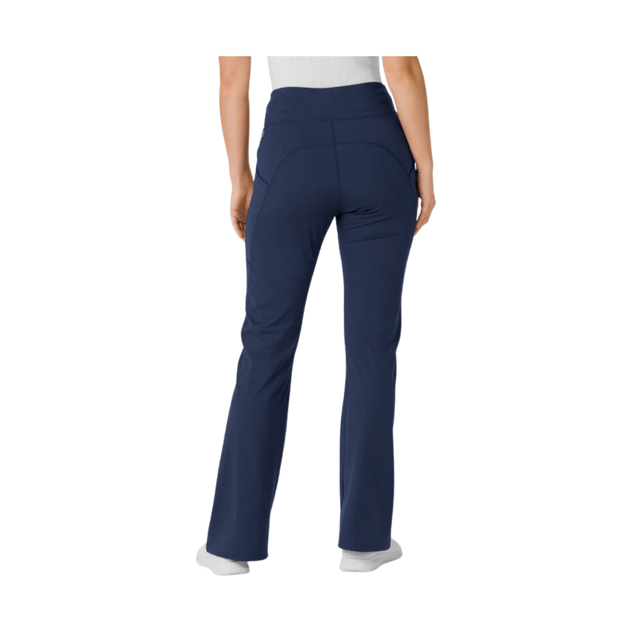 Wink Women's Knit Flare Yoga Scrub Pant - Navy by Lenny's Shoe & Apparel