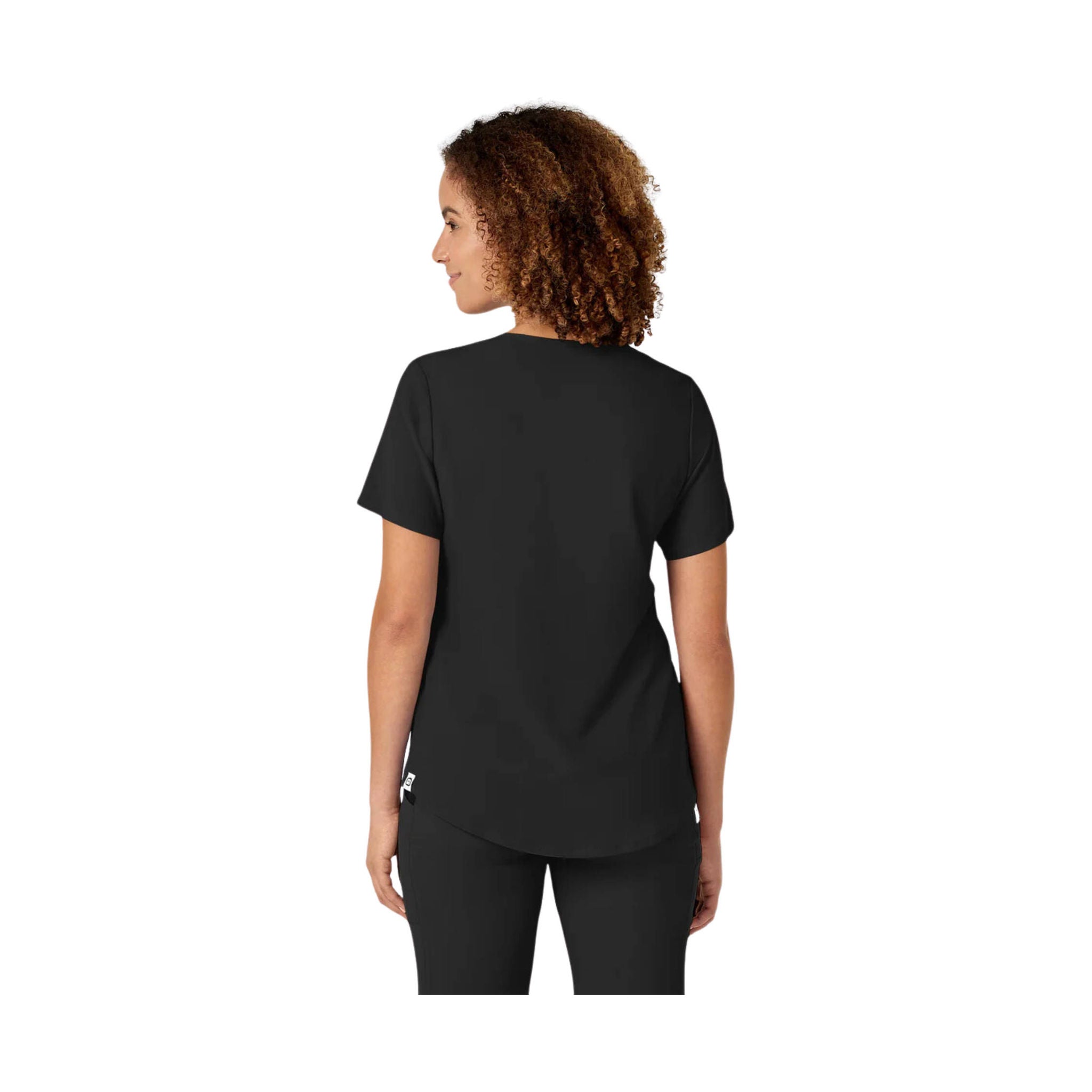 Wink Women's Renew V Neck Scrub Top - Black by Lenny's Shoe & Apparel