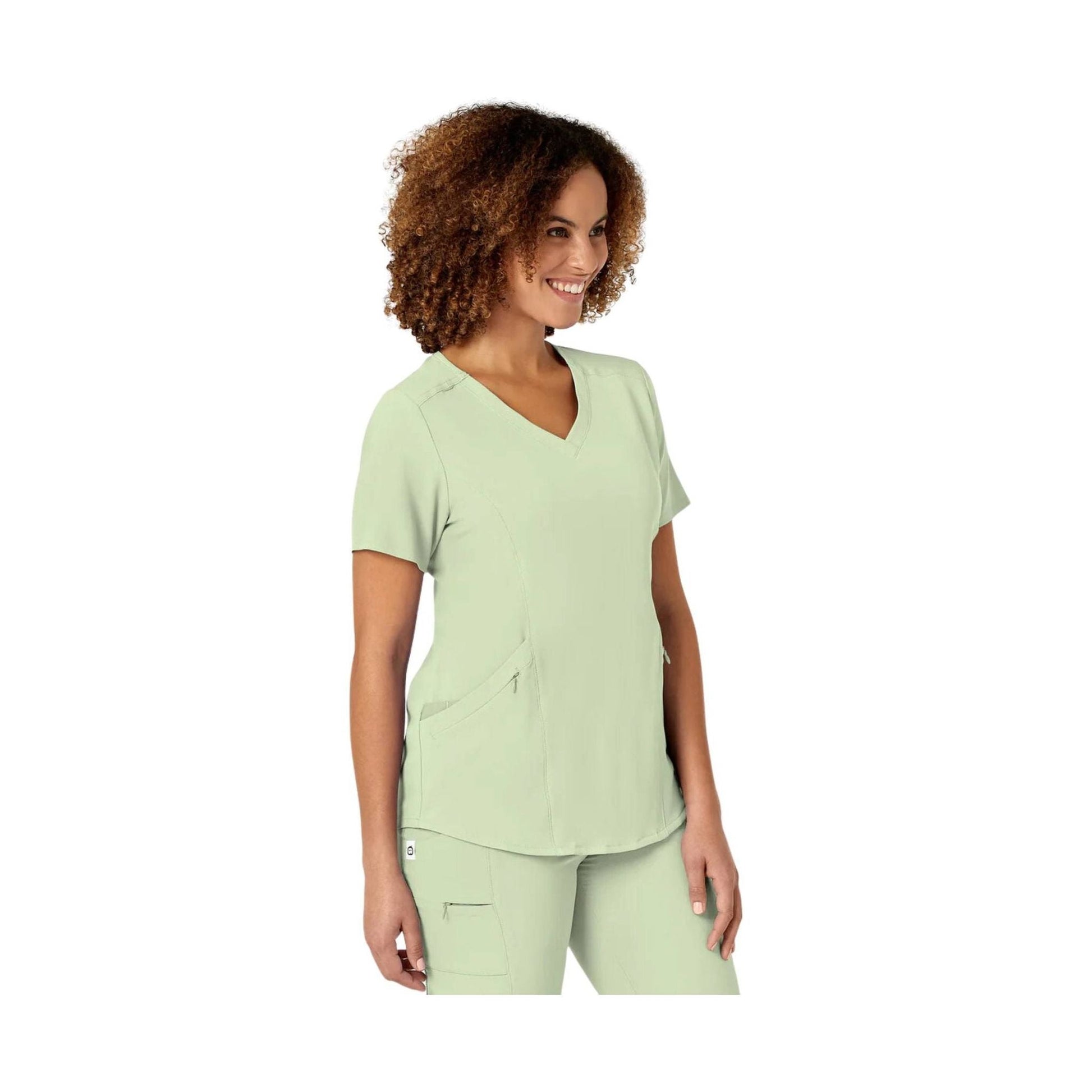 Wink Women's Renew V Neck Scrub Top - Fresh Mint by Lenny's Shoe & Apparel