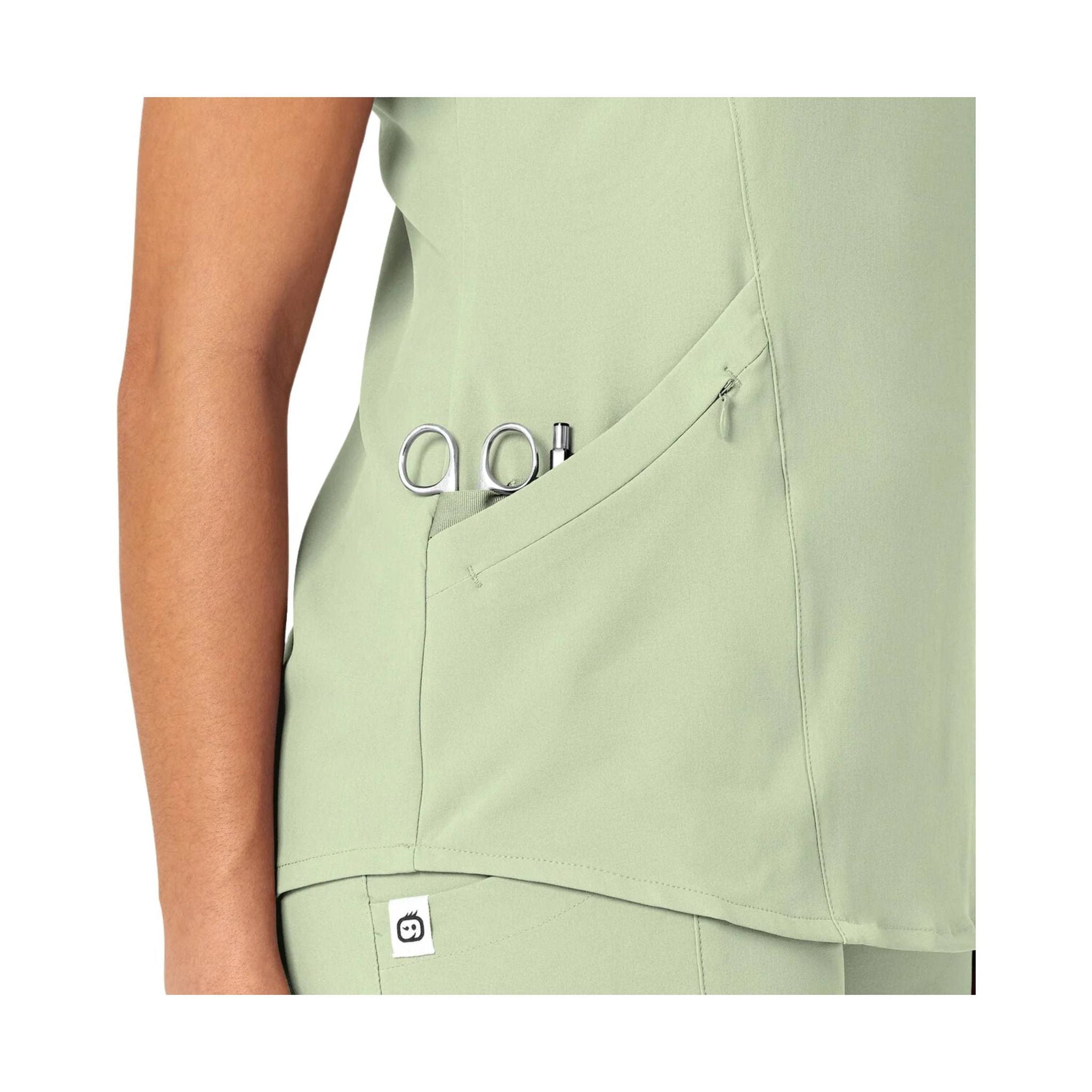 Wink Women's Renew V Neck Scrub Top - Fresh Mint by Lenny's Shoe & Apparel