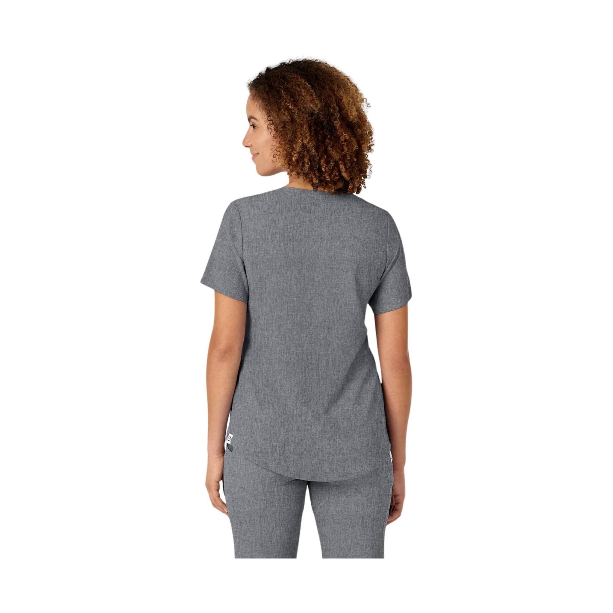 Wink Women's Renew V Neck Scrub Top - Grey Heather by Lenny's Shoe & Apparel
