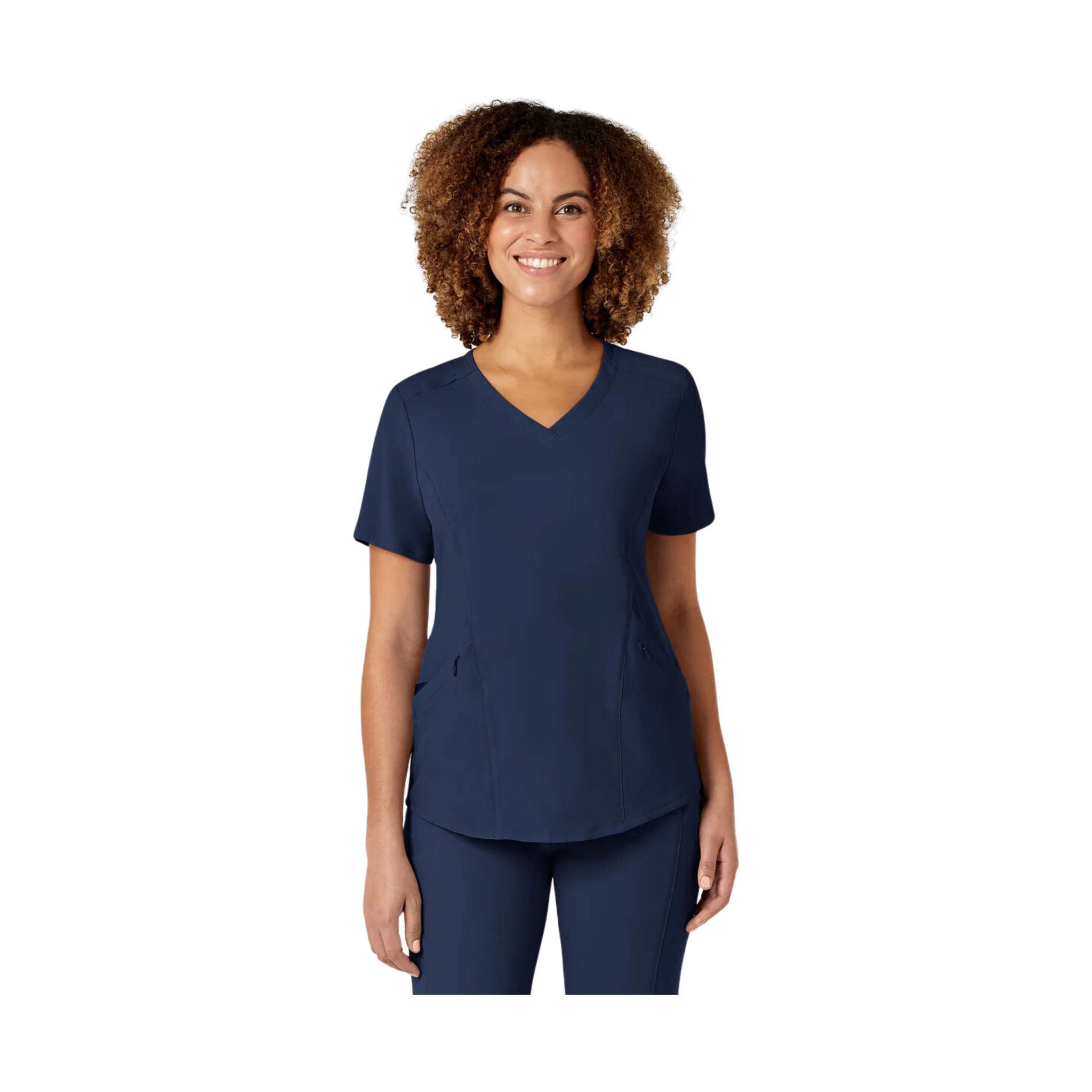 Wink Women's Renew V Neck Scrub Top - Navy by Lenny's Shoe & Apparel