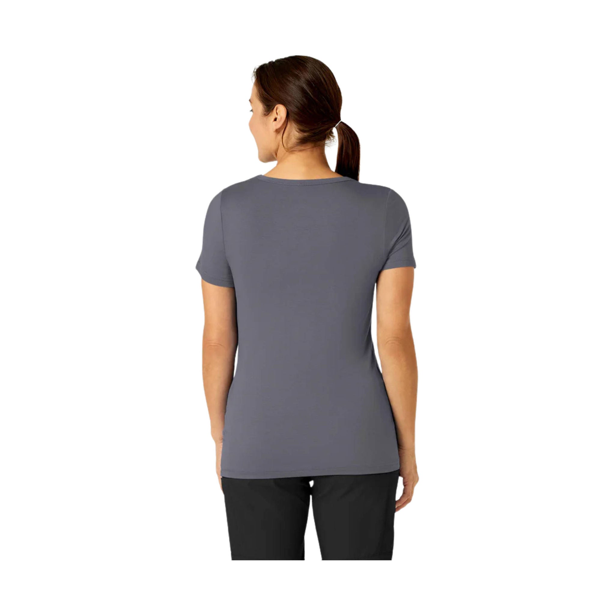 Wink Women's Silky Knit Short Sleeve Scrub Tee - Pewter by Lenny's Shoe & Apparel