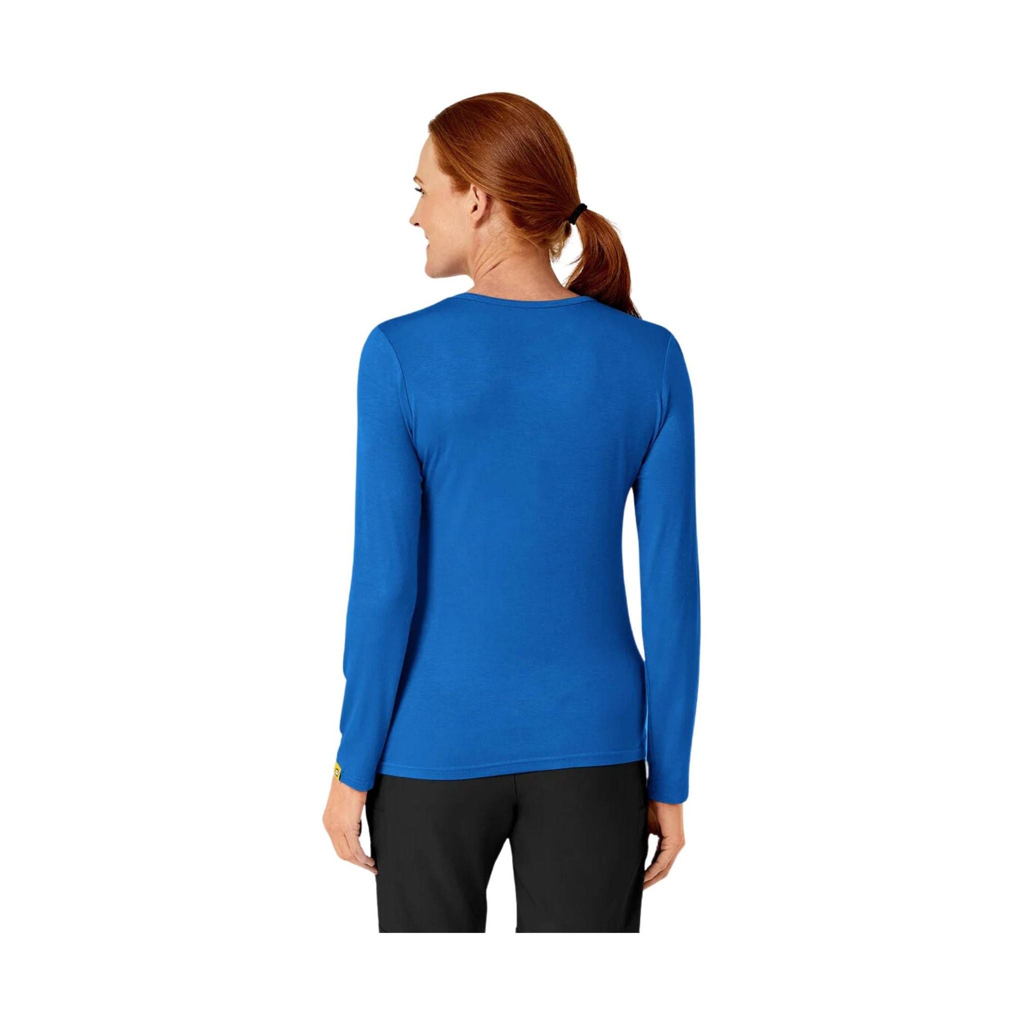 Wink Women's Silky Long Sleeve Top - Royal by Lenny's Shoe & Apparel