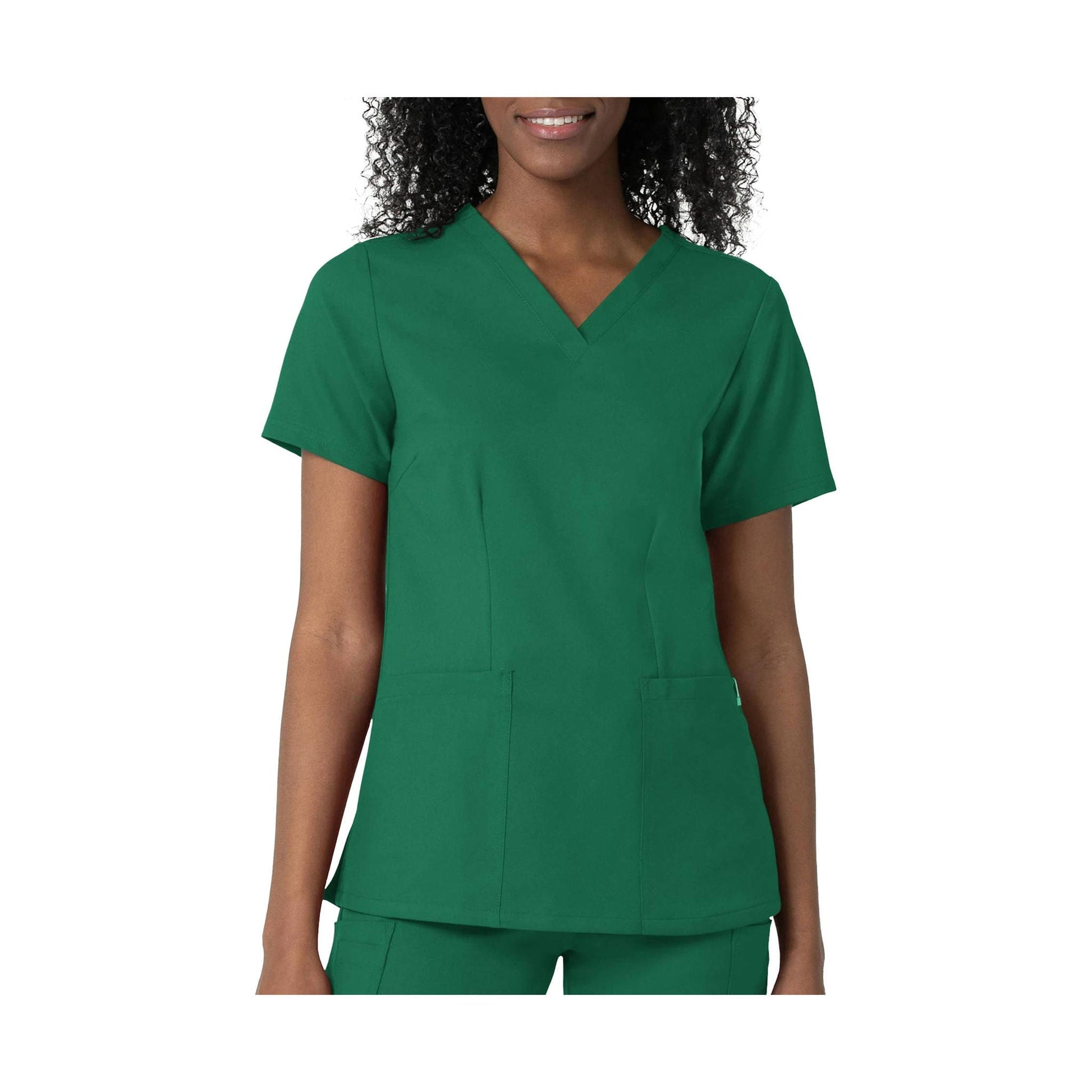 Wink Women's Thrive Fitted 3 Pocket V Neck Scrub Top - Hunter by Lenny's Shoe & Apparel