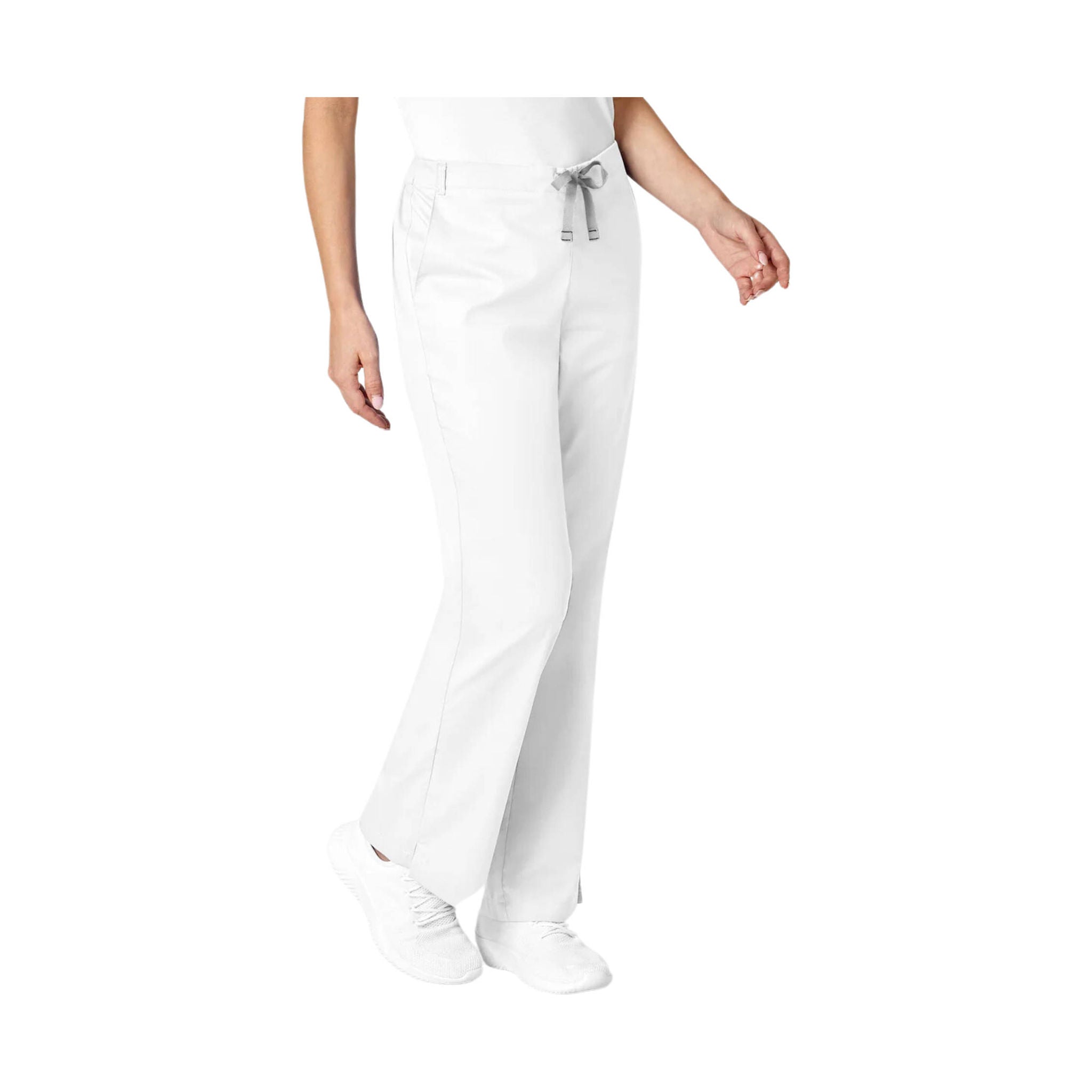 Wink Women's Work Flare Leg Scrub Pant - White