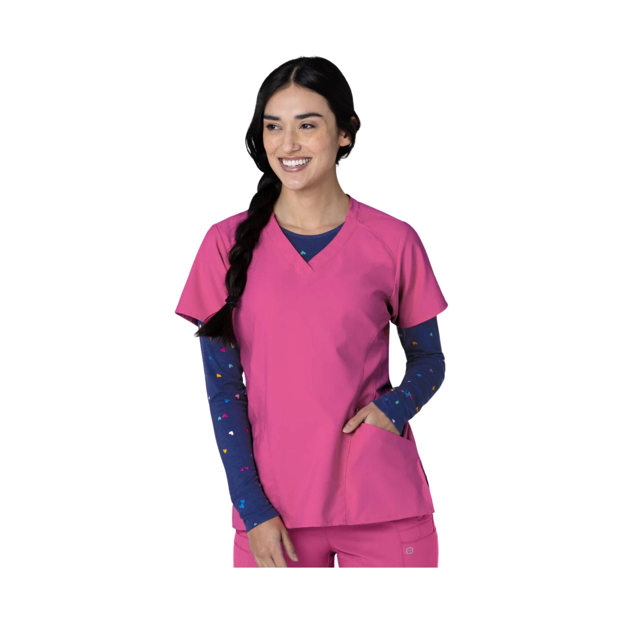 Wink Zoe Chloe Women's Silky Print Tee - Confetti Hearts Knit by Lenny's Shoe & Apparel