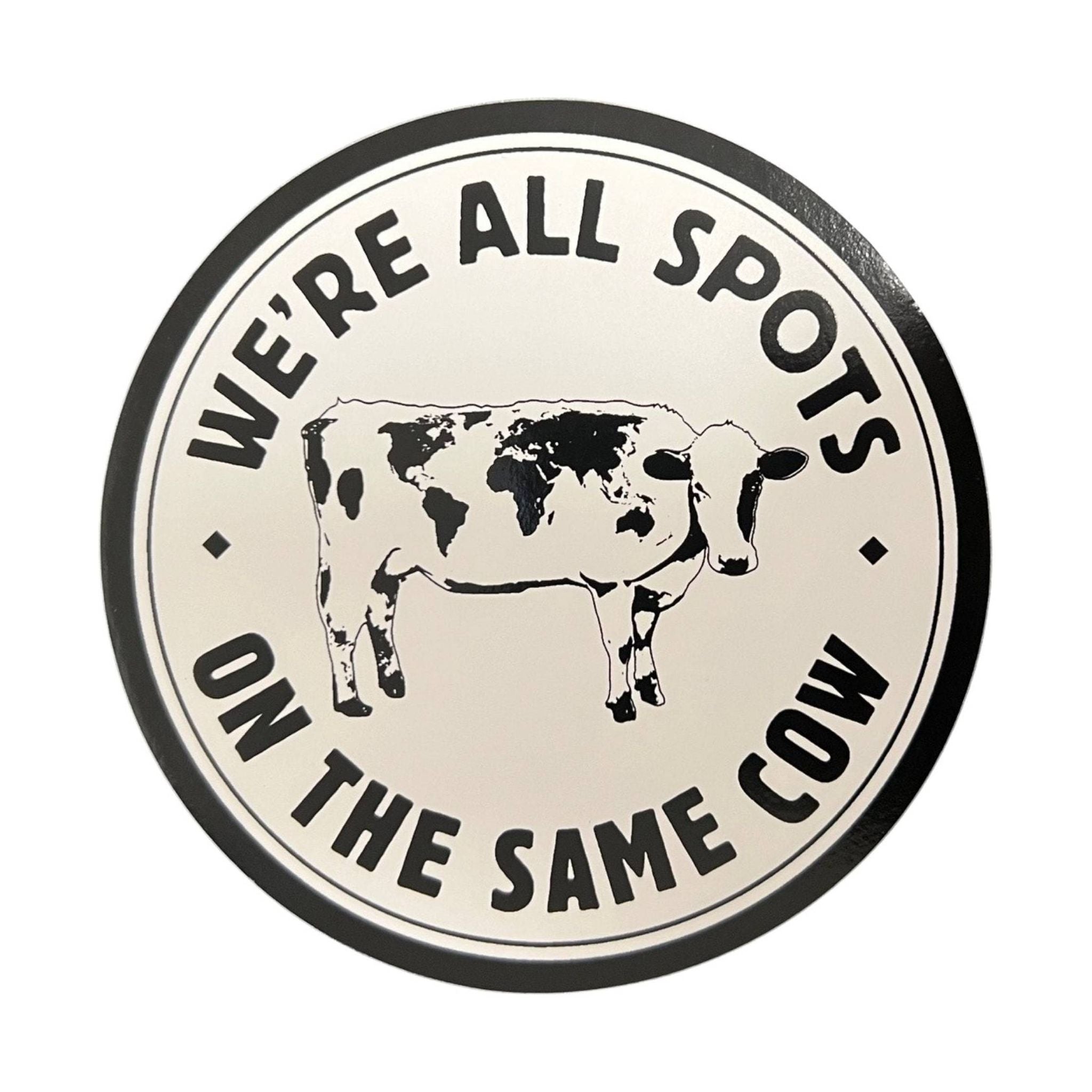 World Cow VT Sticker - Black/White by Lenny's Shoe & Apparel