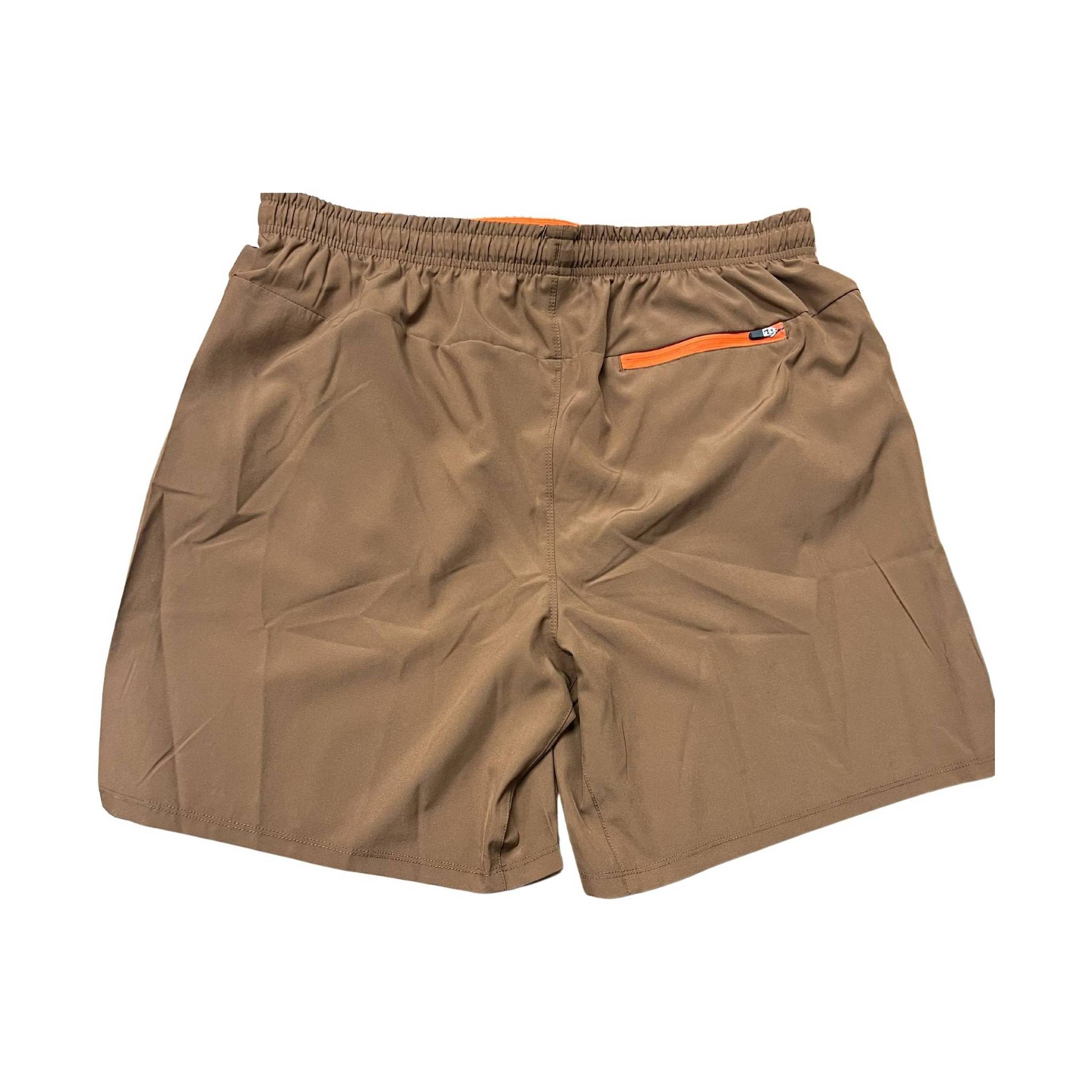World Famous Men's Vicente Short - Dark Khaki/Orange by Lenny's Shoe & Apparel