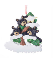 Bear Family on Tree Ornament - Family of 3