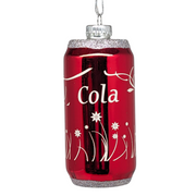 Cola Can Glass Ornament