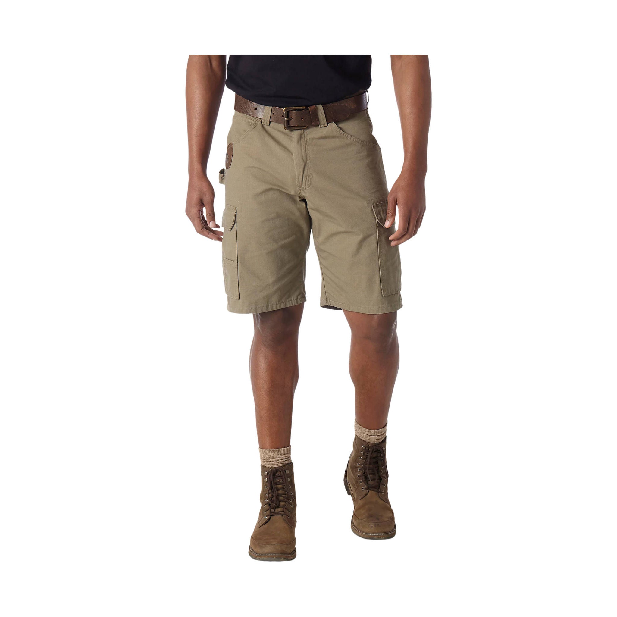 Wrangler Men's Riggs Workwear Ripstop Ranger Cargo Short - Bark by Lenny's Shoe & Apparel