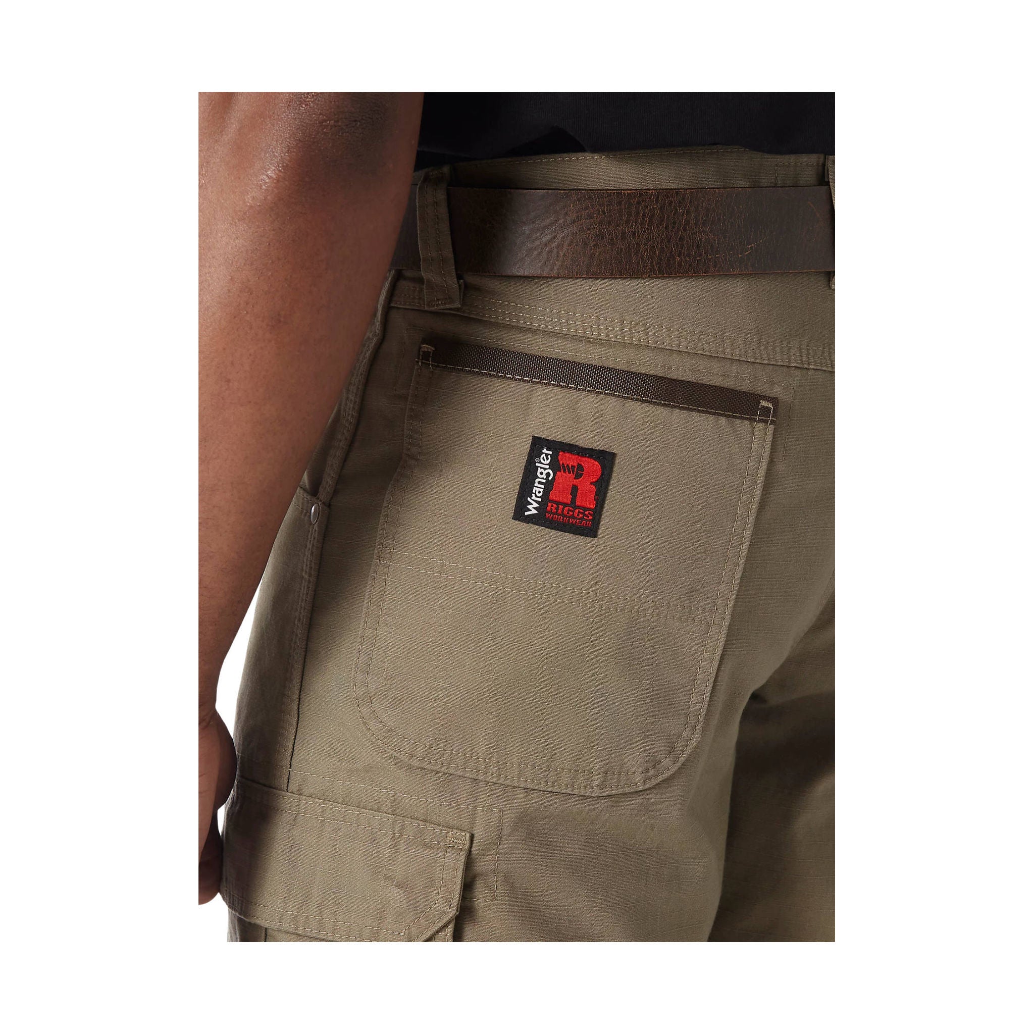 Wrangler Men's Riggs Workwear Ripstop Ranger Cargo Short - Bark by Lenny's Shoe & Apparel