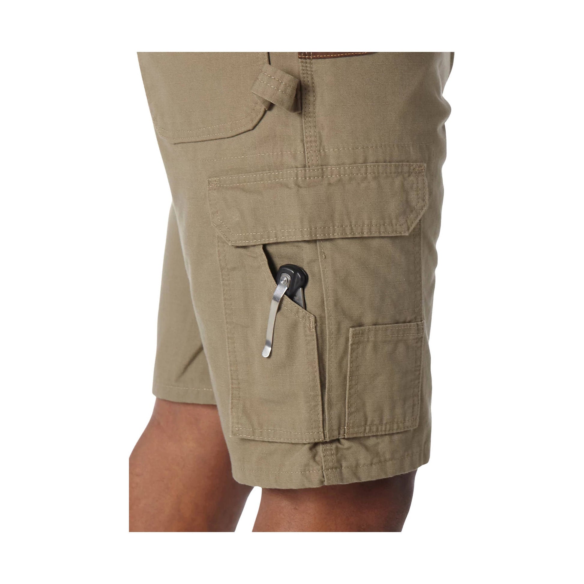 Wrangler Men's Riggs Workwear Ripstop Ranger Cargo Short - Bark by Lenny's Shoe & Apparel