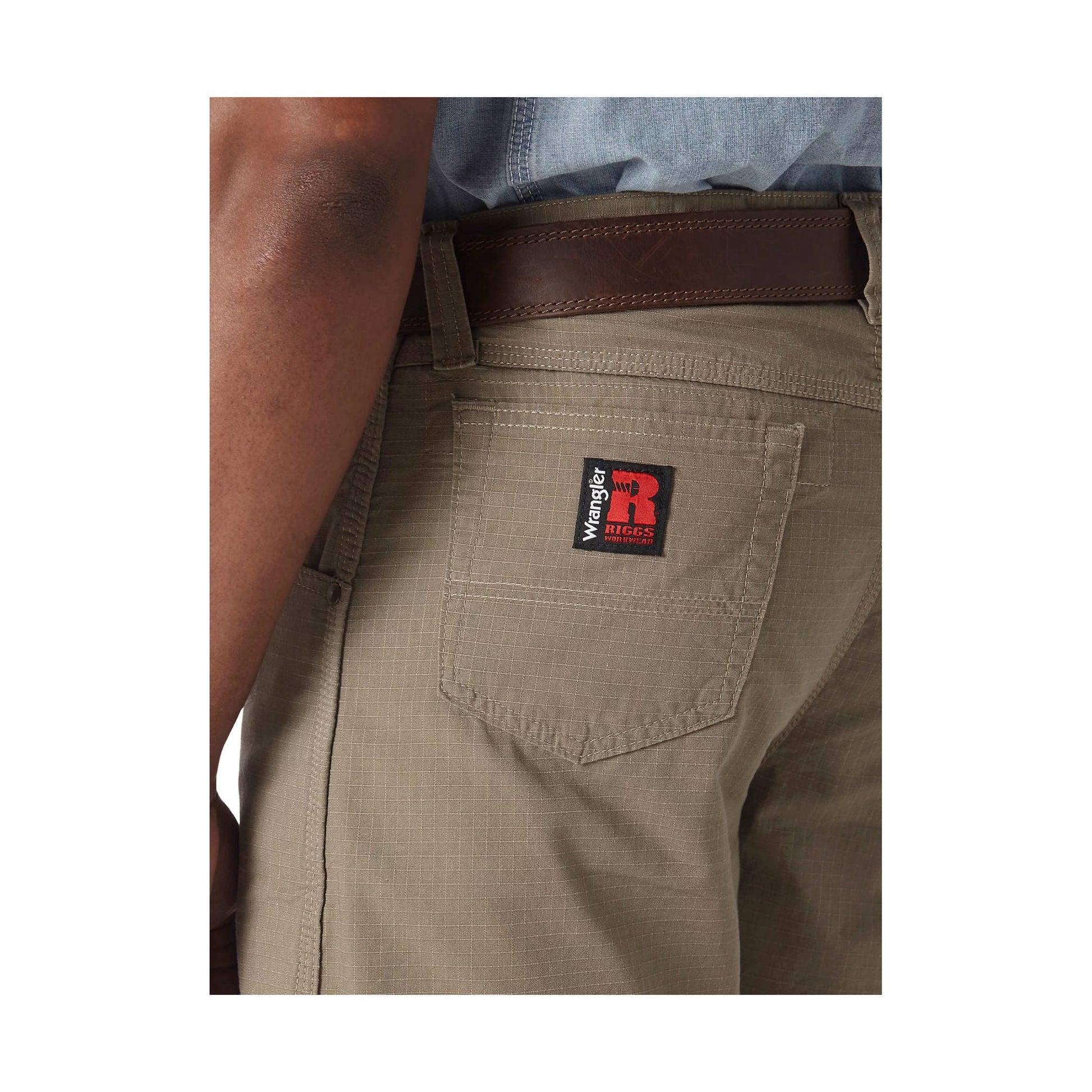 Wrangler Men's Riggs Workwear Technician Short - Dark Khaki by Lenny's Shoe & Apparel