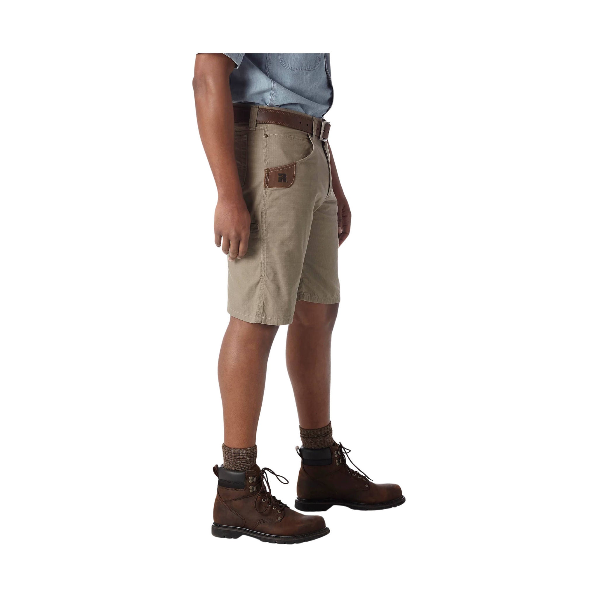 Wrangler Men's Riggs Workwear Technician Short - Dark Khaki by Lenny's Shoe & Apparel