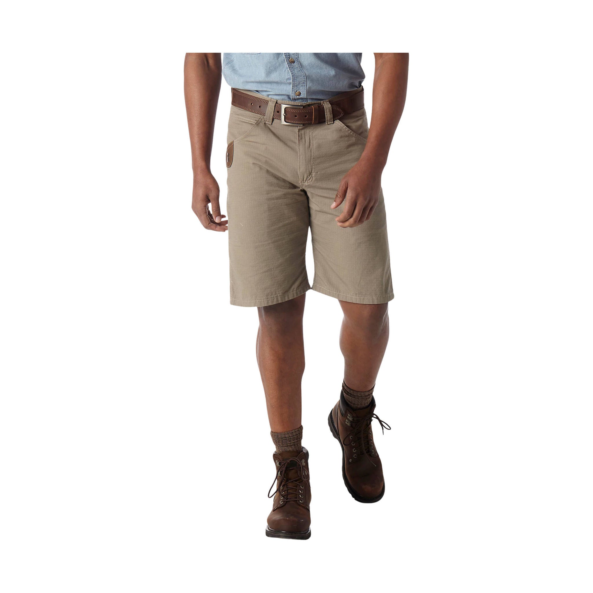 Wrangler Men's Riggs Workwear Technician Short - Dark Khaki by Lenny's Shoe & Apparel