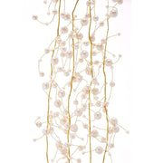 Pearl Beads With Gold Wire Garland - 5 Foot