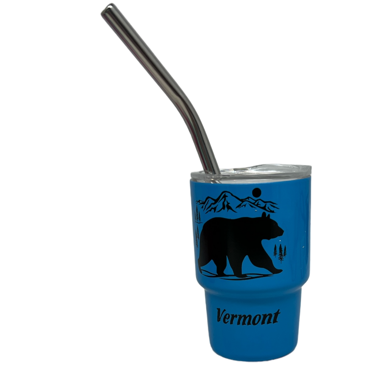 Vermont Bear Stainless Steel  3oz Shooter  - Blue
