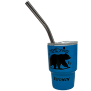 Vermont Bear Stainless Steel  3oz Shooter  - Blue
