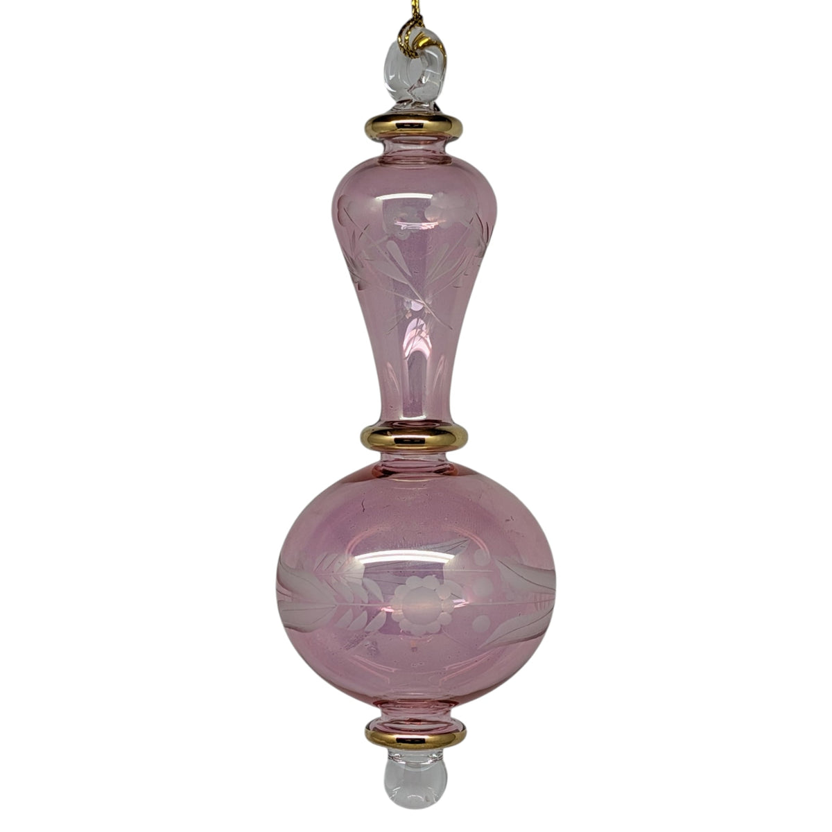 Mauve Sarcophagus Ornament with Canopic Jar Motif