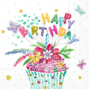 Birthday Cupcake - Cocktail Napkin