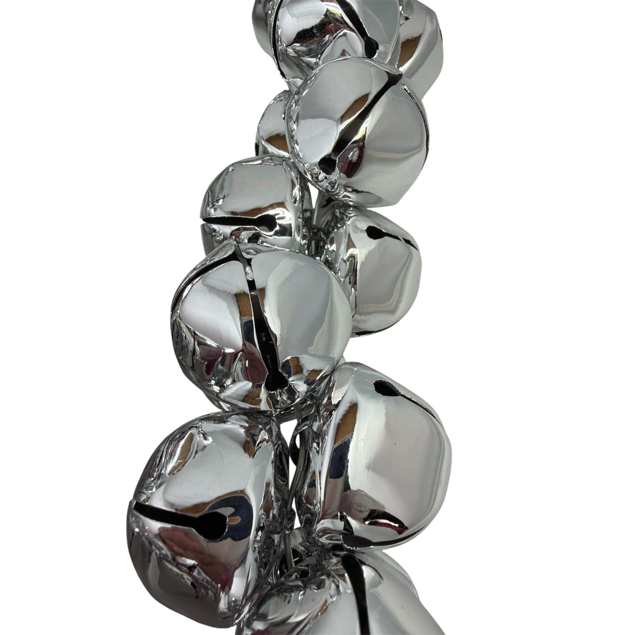 70 Inch Metal Jingle Bell Garland - Silver