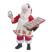 Fabriche Gingerbread Chef Santa Holding Tray of Decorated Gingerbread